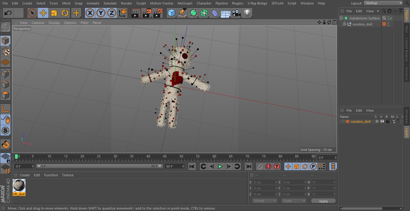 Voodoo Doll Needles 3D model