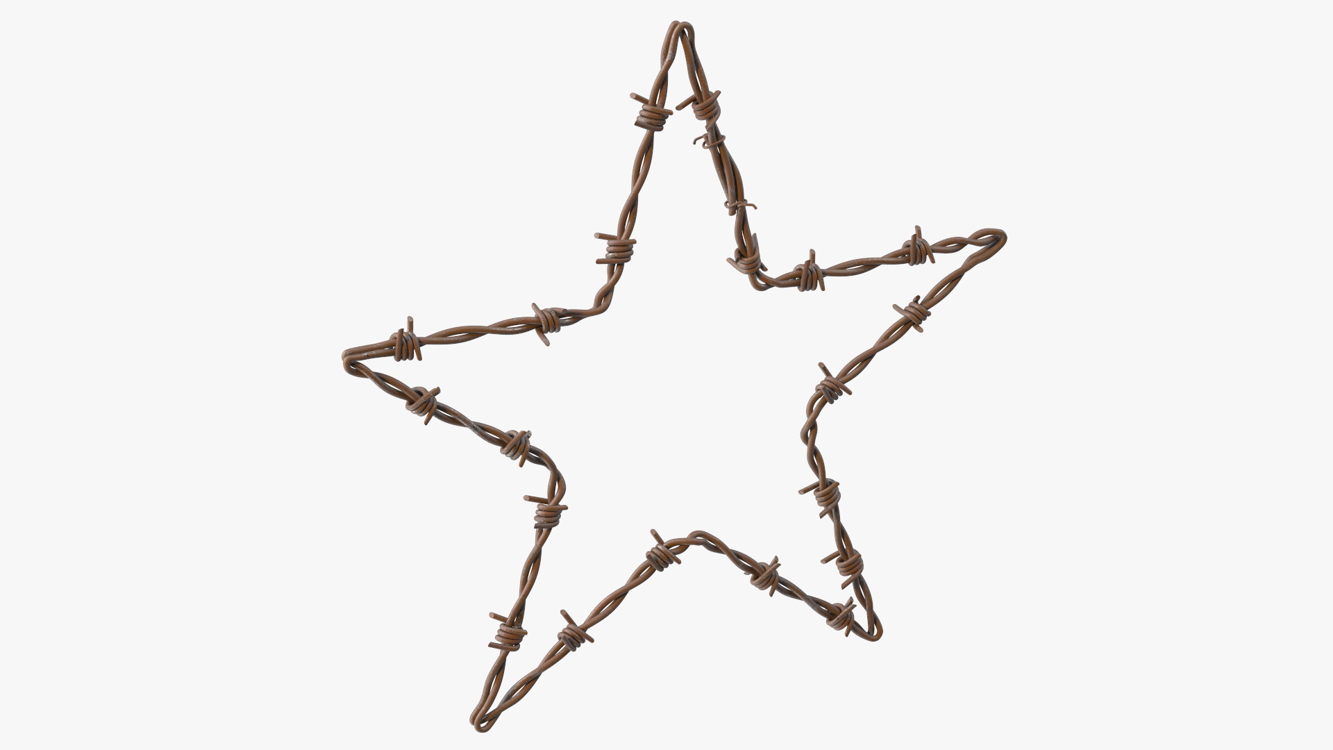 Star Shaped Barbed Wire Rusty 3D model
