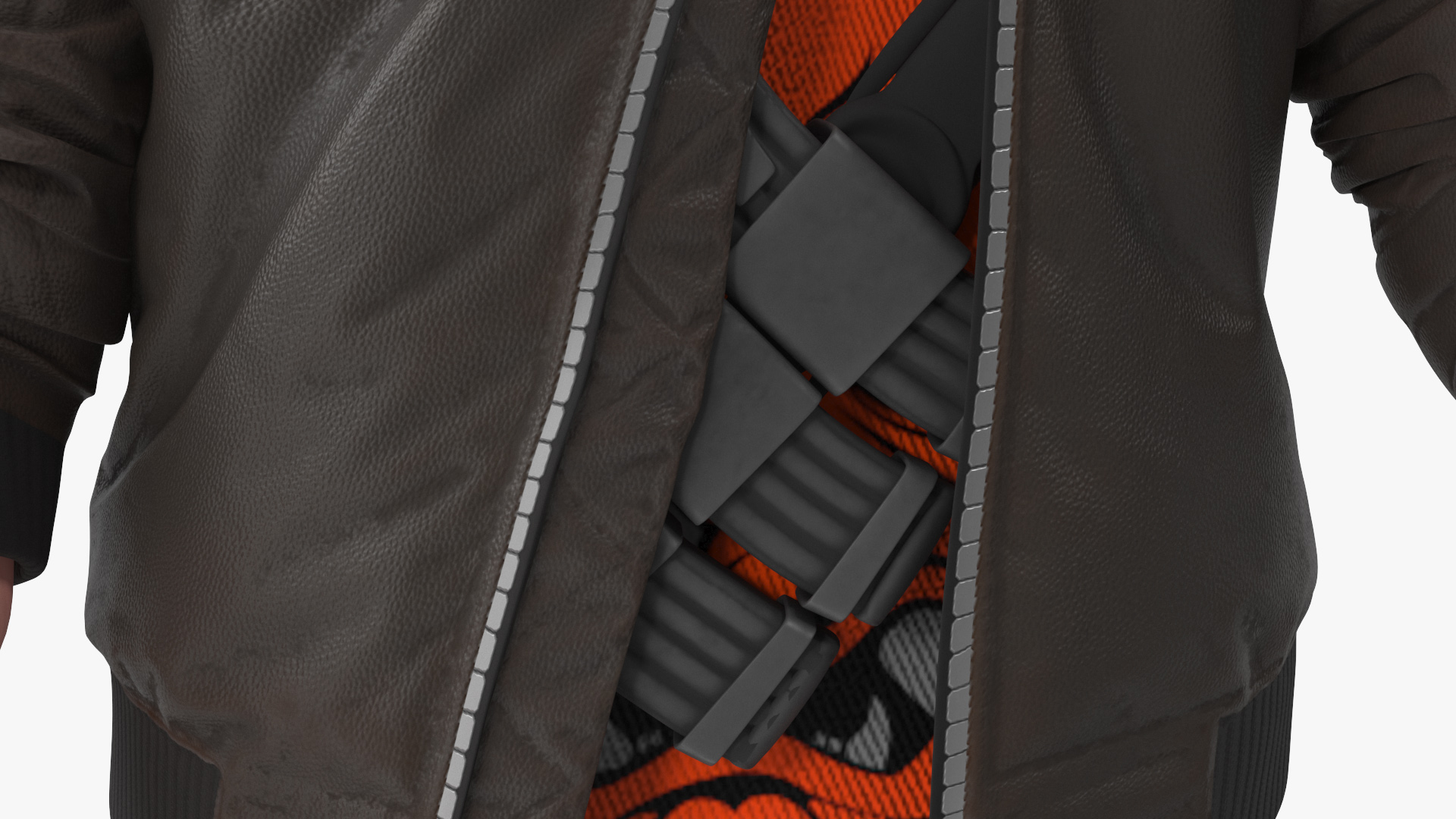 3D model Cyberpunk 2077 Geralt Character with Gun