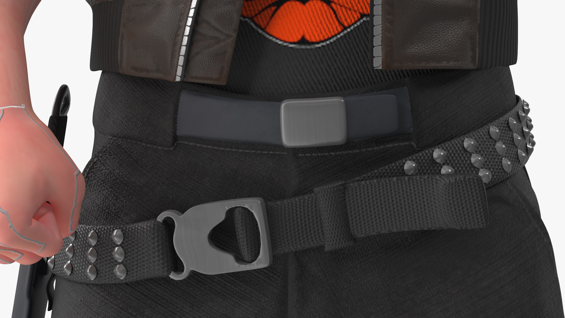 3D model Cyberpunk 2077 Geralt Character with Gun