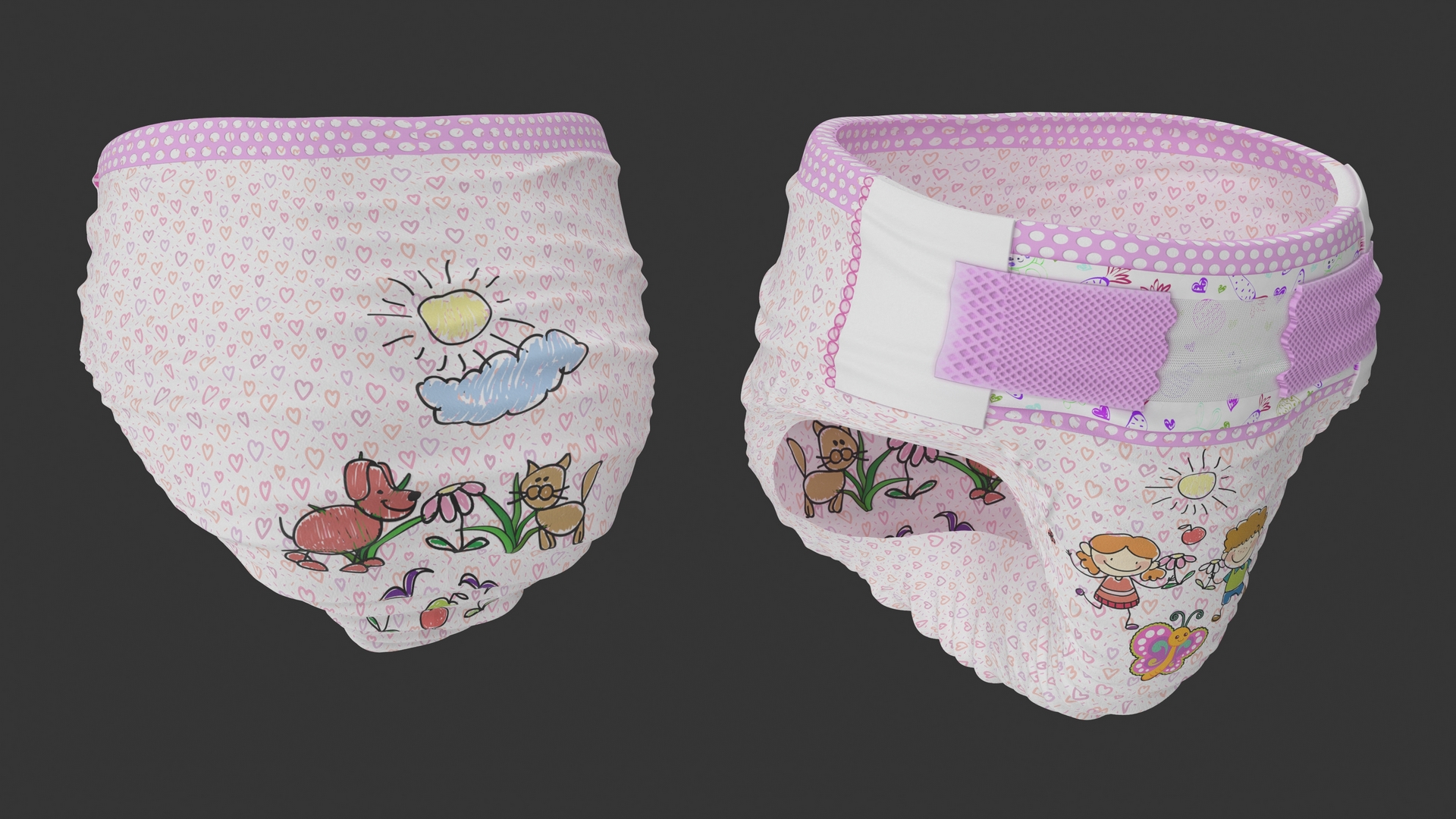 3D Diaper for Girls