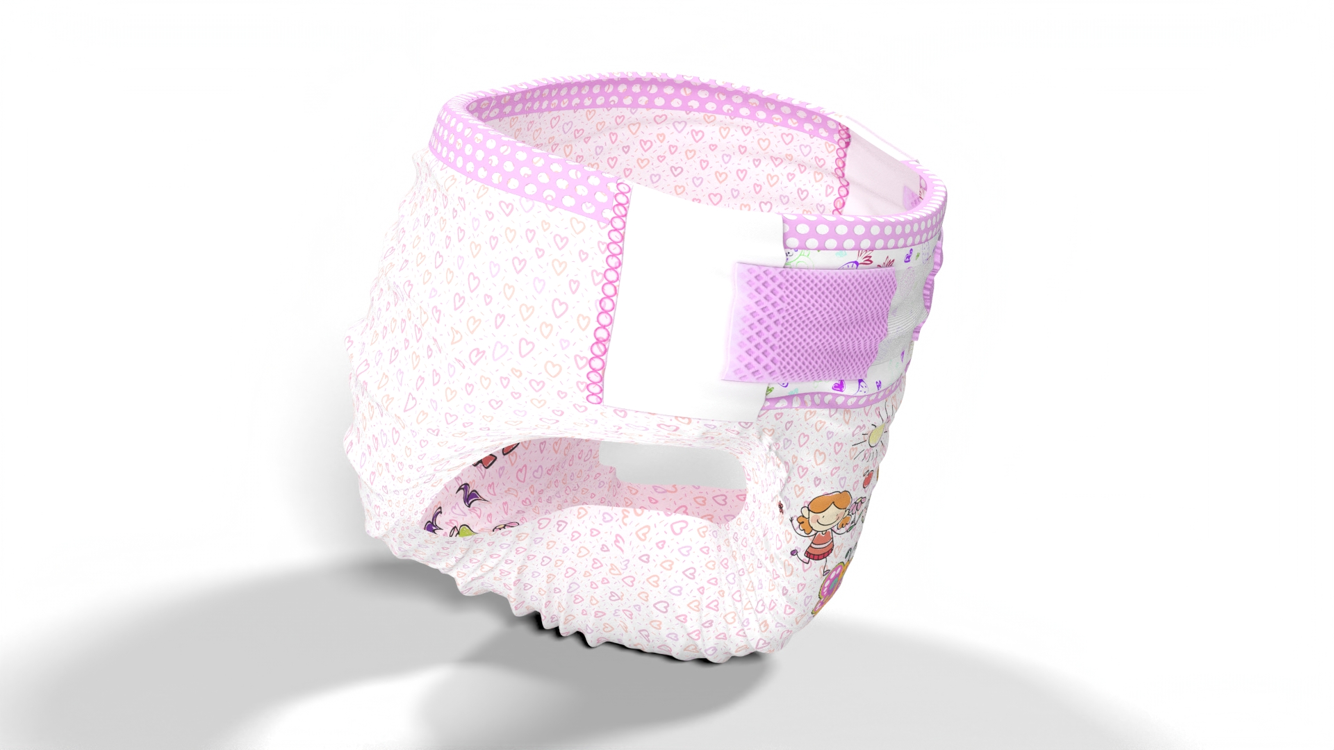 3D Diaper for Girls