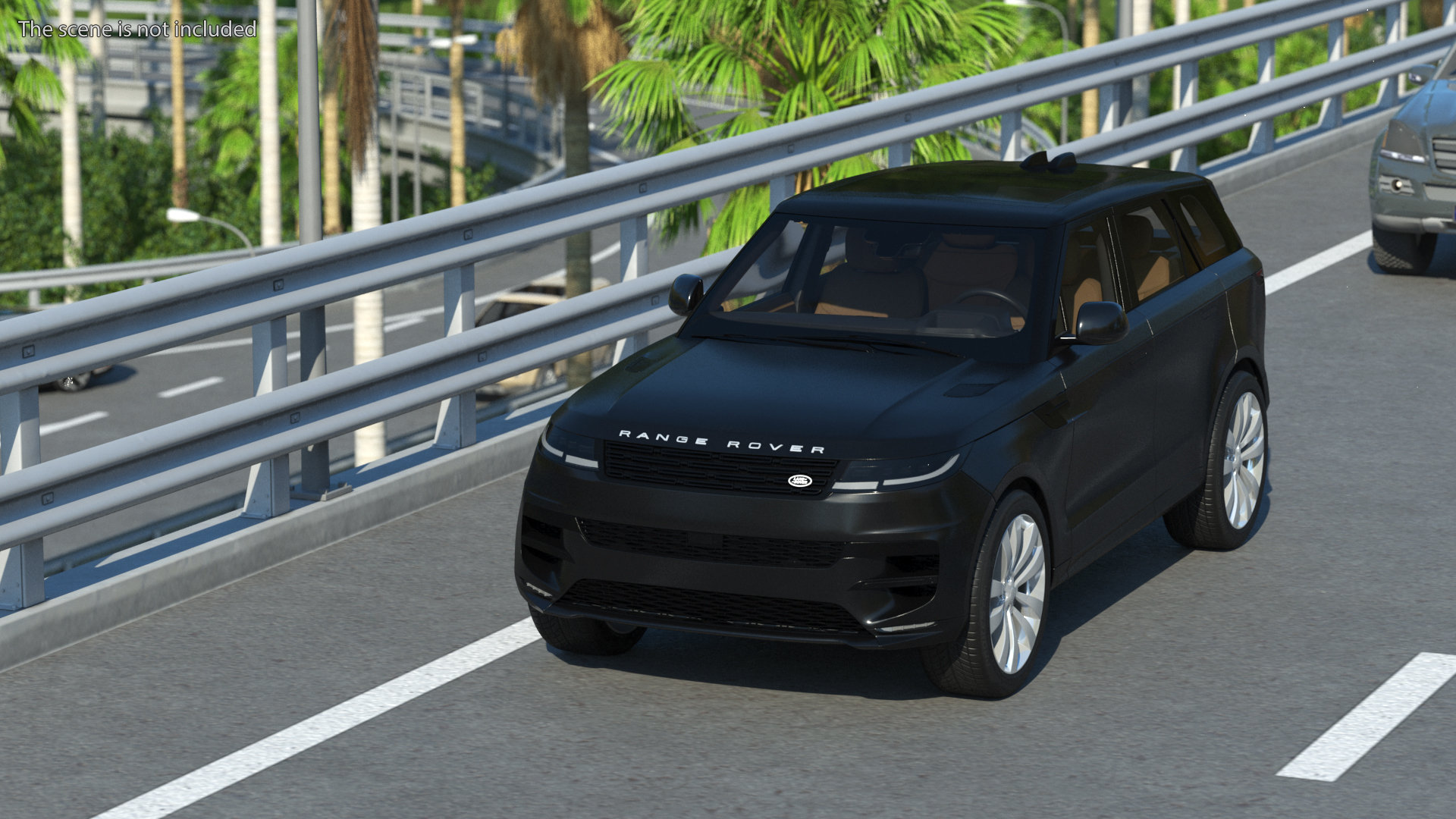 Range Rover Sport 2023 Black Simple Interior 3D model
