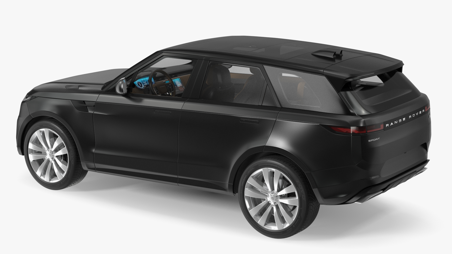 Range Rover Sport 2023 Black Simple Interior 3D model