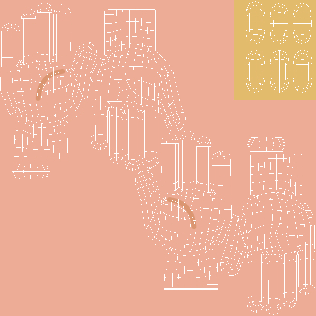 Raising Hands Emoji 3D model
