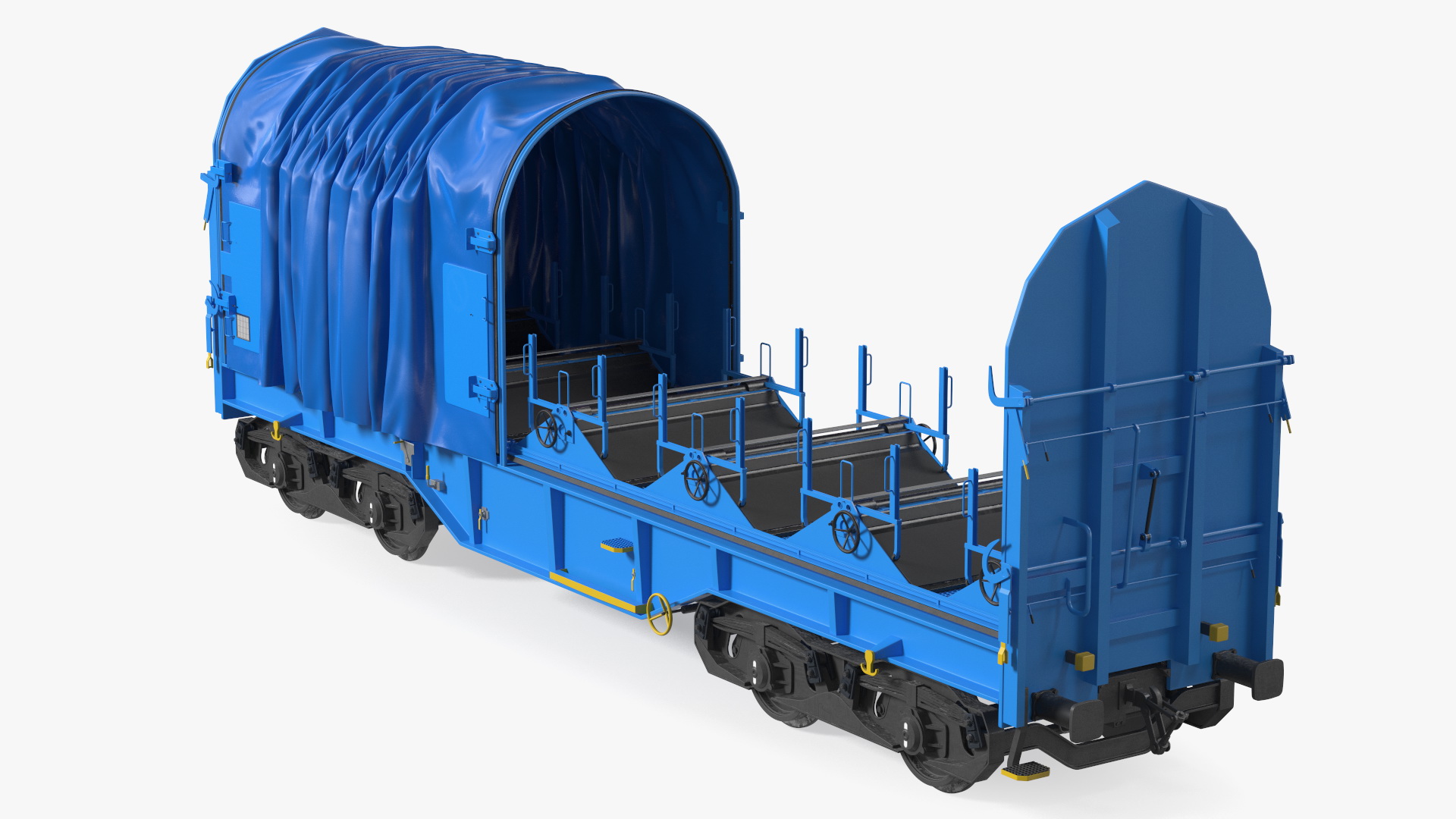 3D Tarpaulin Freight Wagon Opened Clear