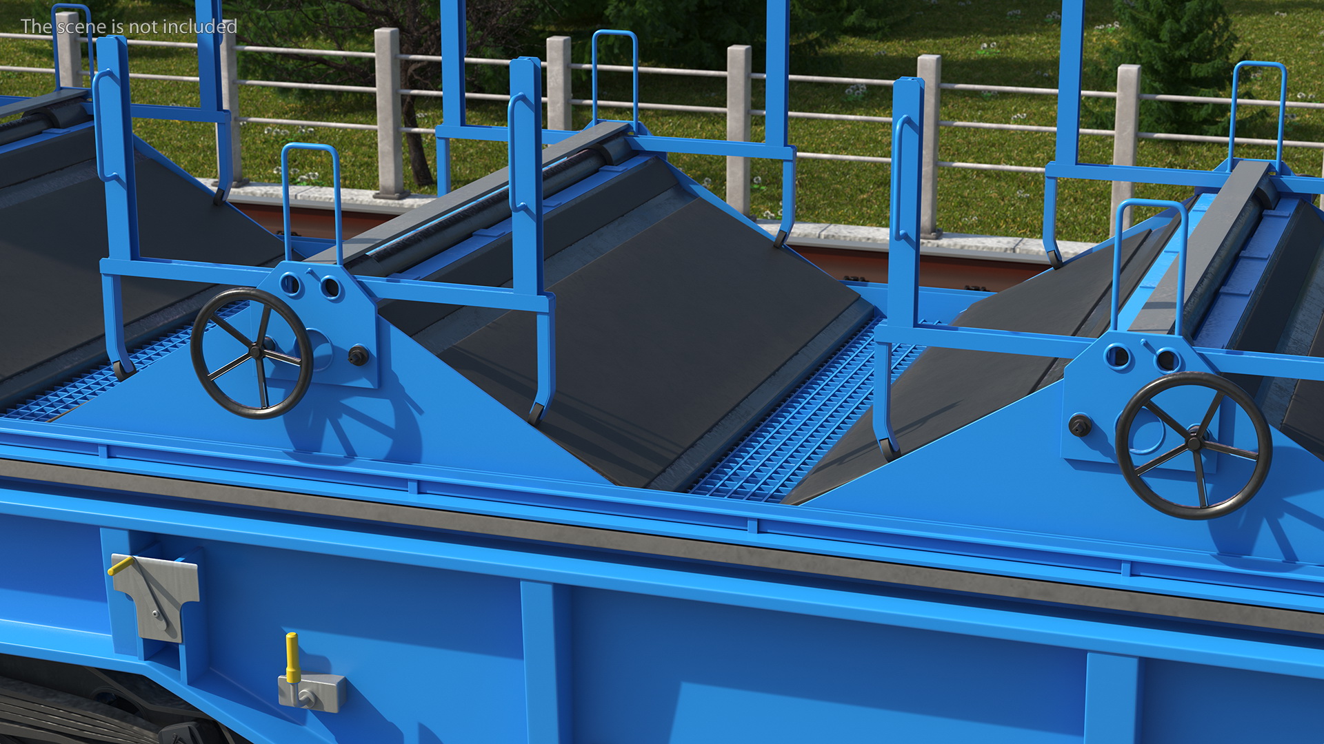 3D Tarpaulin Freight Wagon Opened Clear