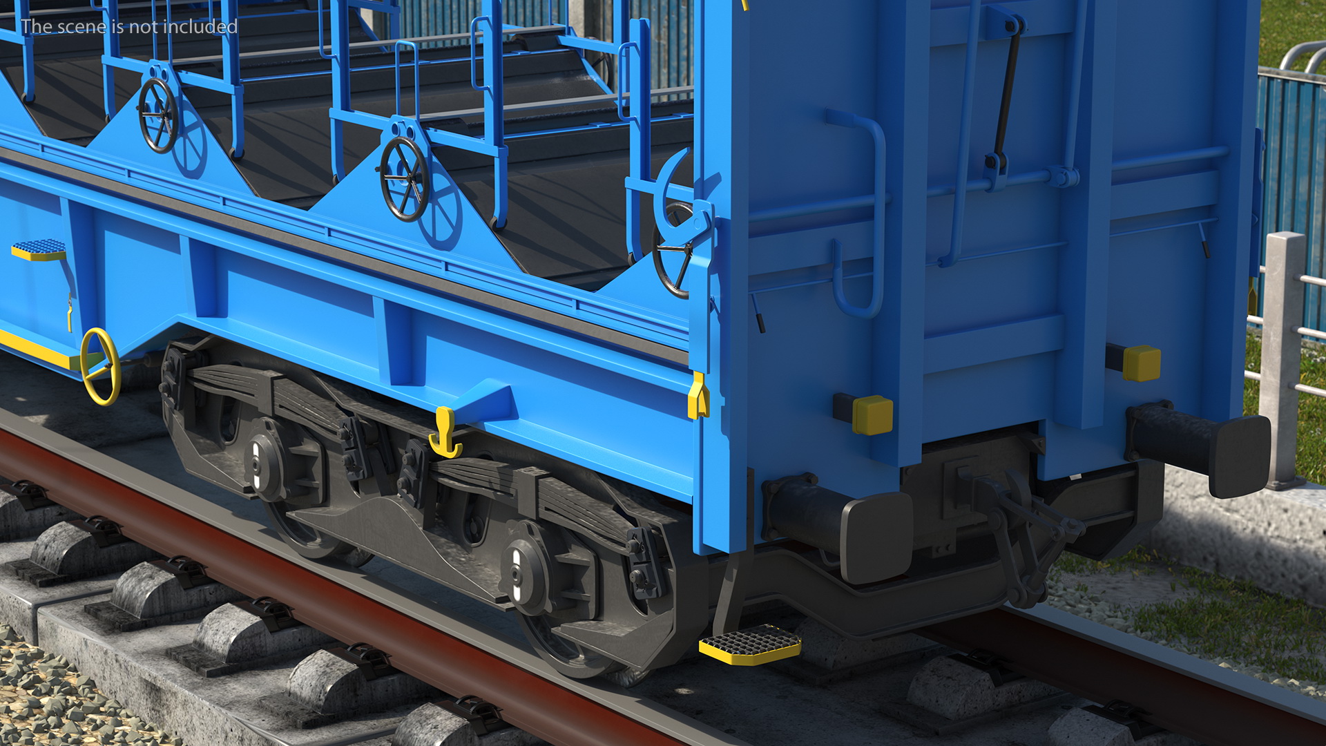 3D Tarpaulin Freight Wagon Opened Clear
