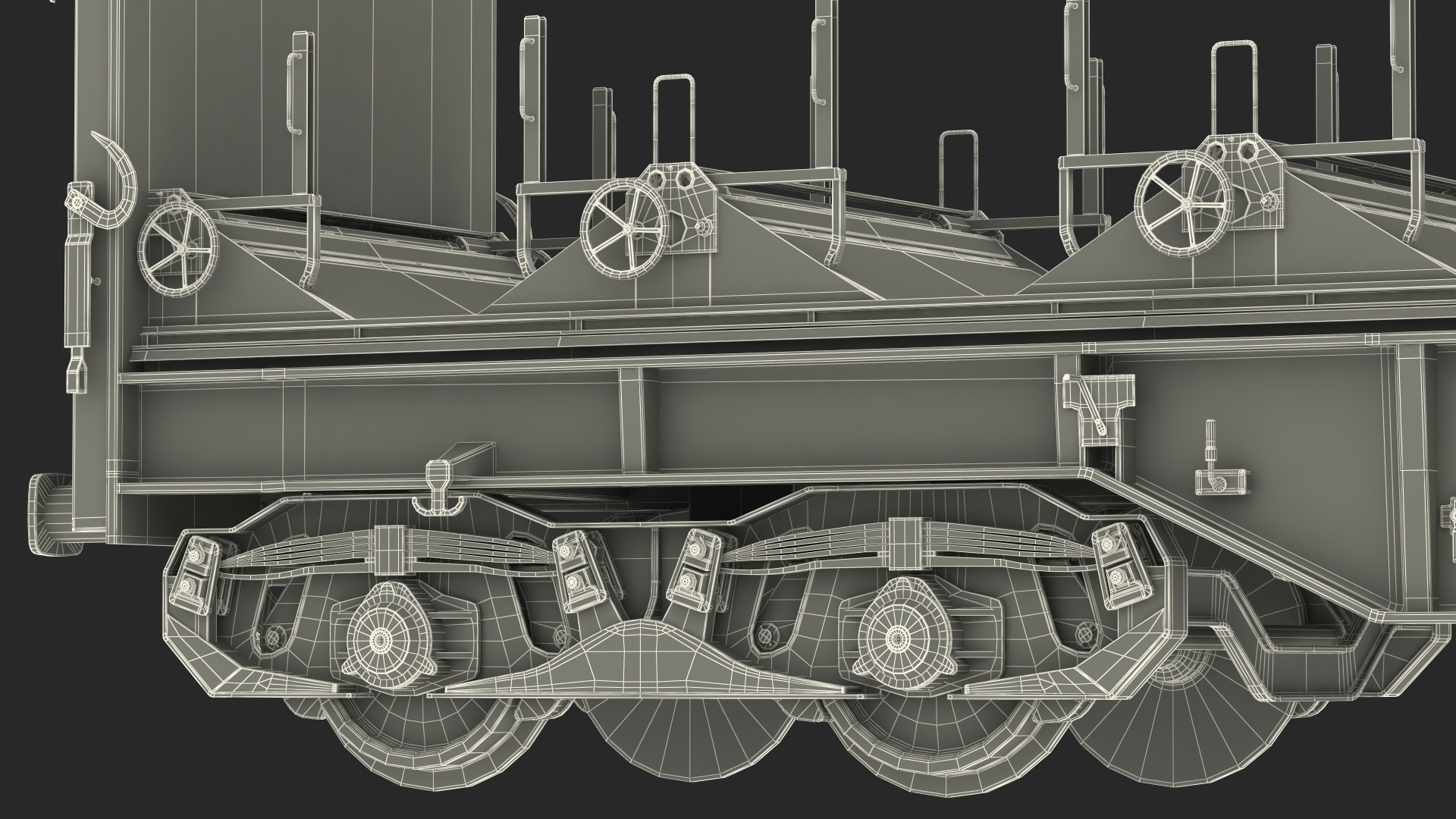 3D Tarpaulin Freight Wagon Opened Clear