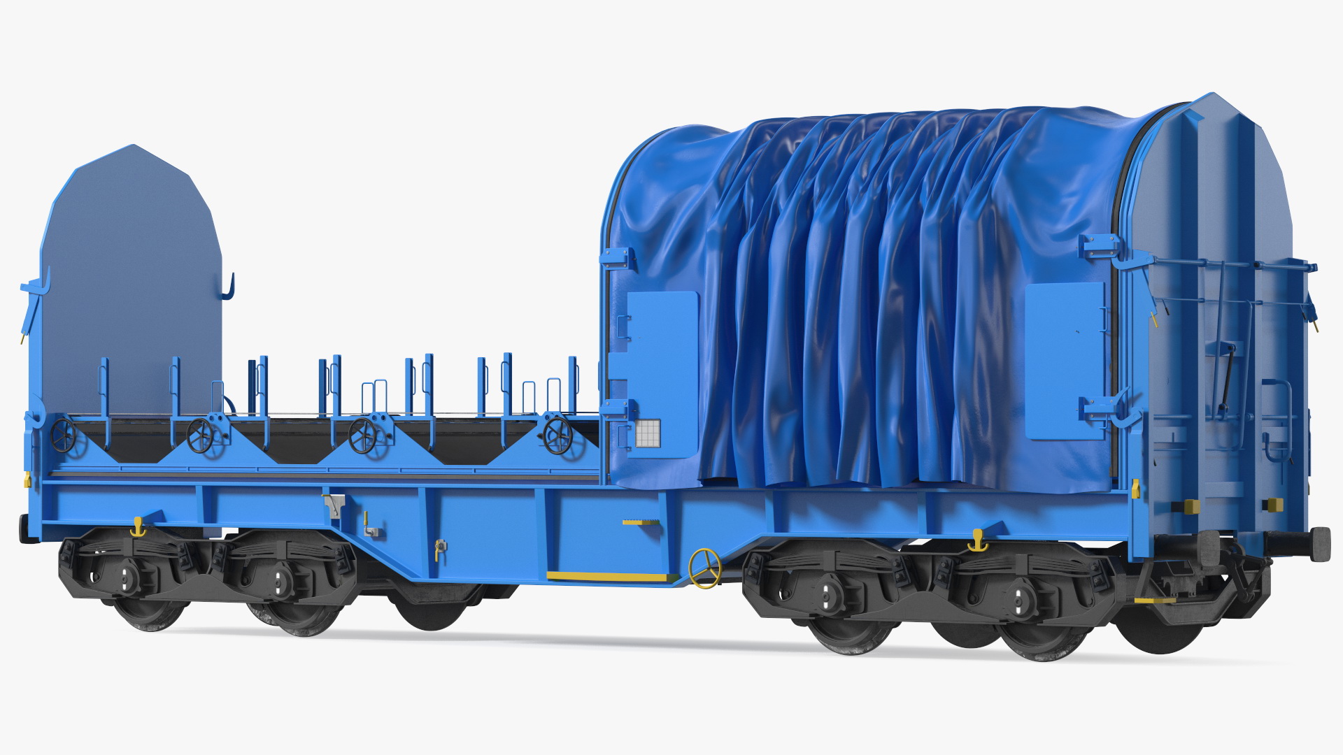3D Tarpaulin Freight Wagon Opened Clear