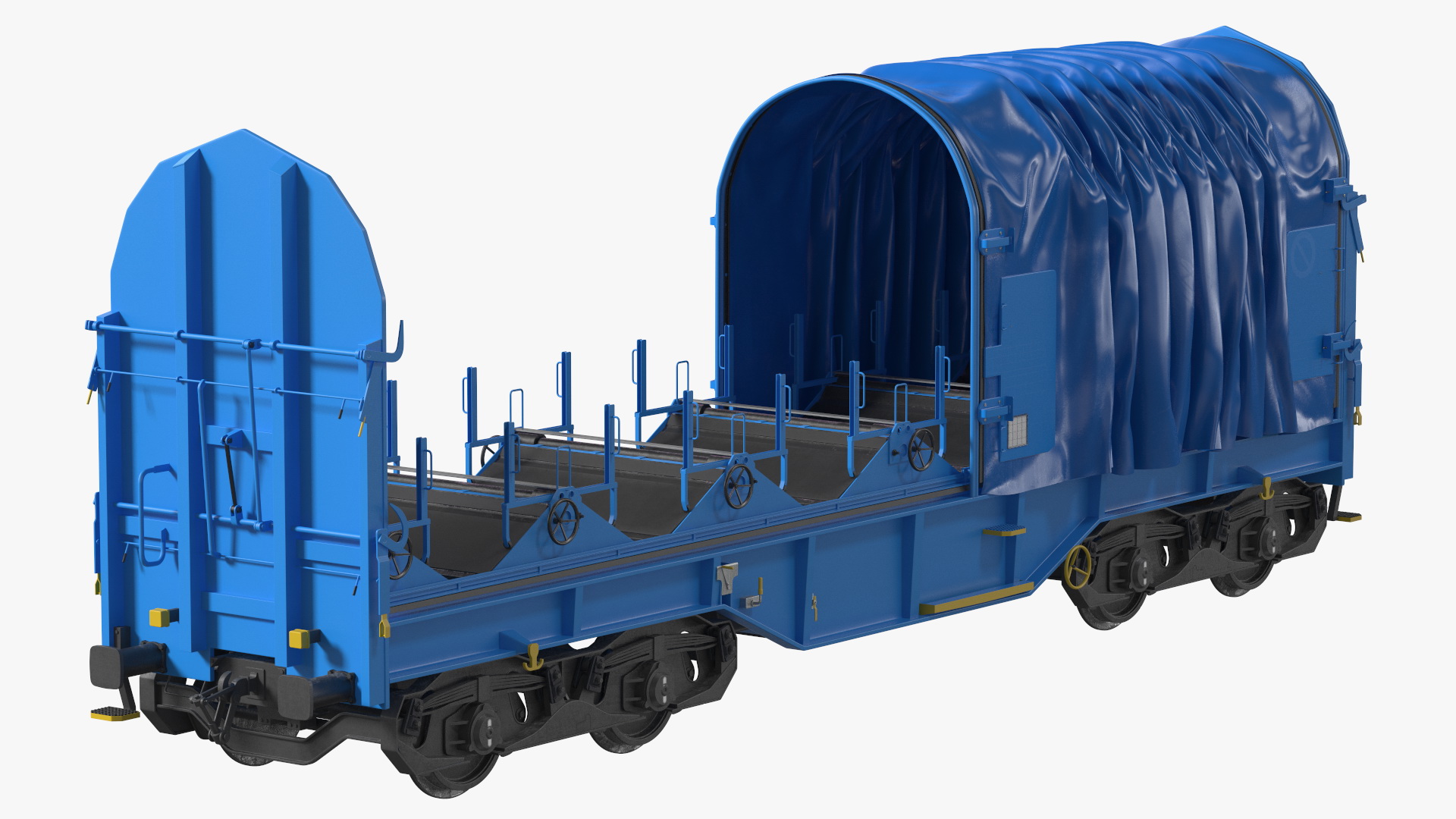 3D Tarpaulin Freight Wagon Opened Clear