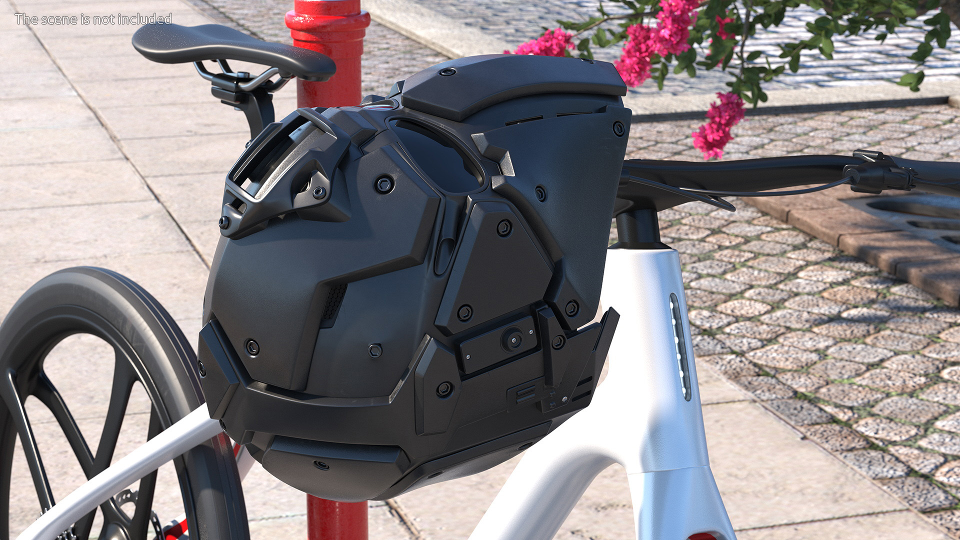 Full Face Bicycle Tactical Helmet Black 3D model