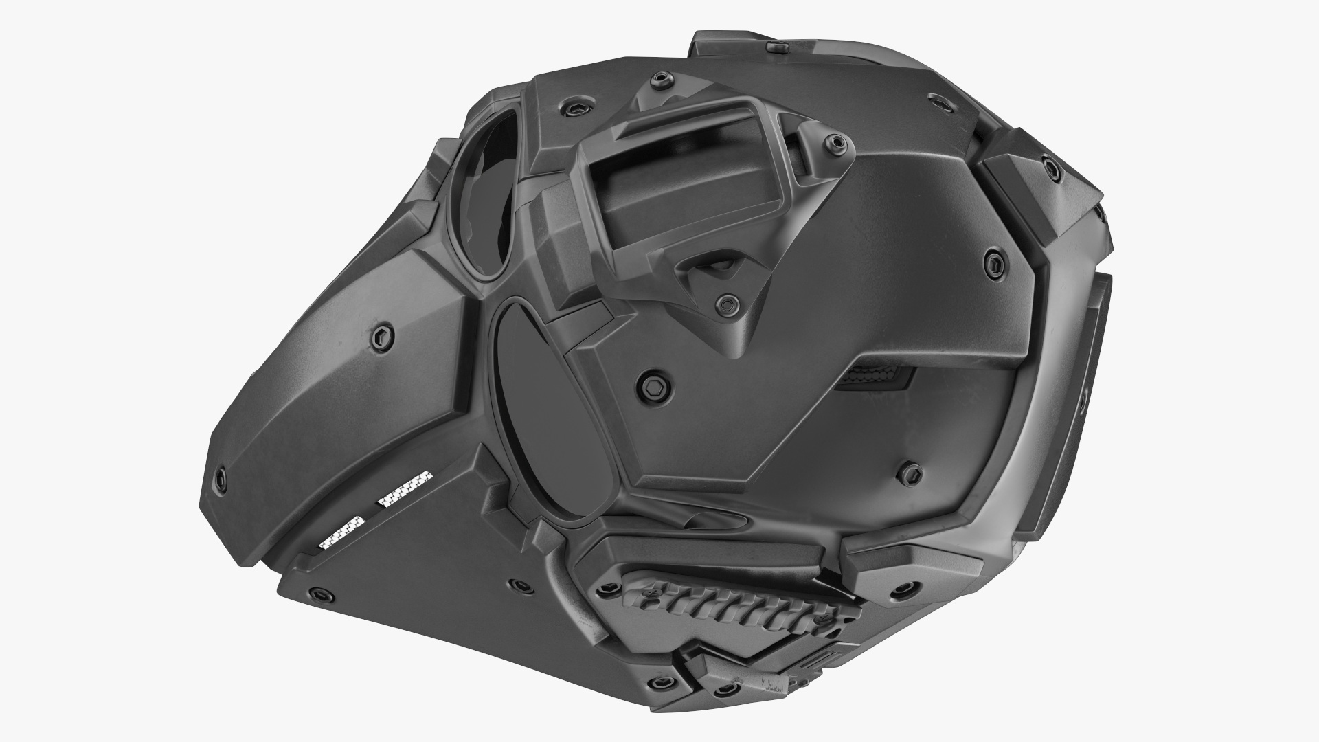 Full Face Bicycle Tactical Helmet Black 3D model