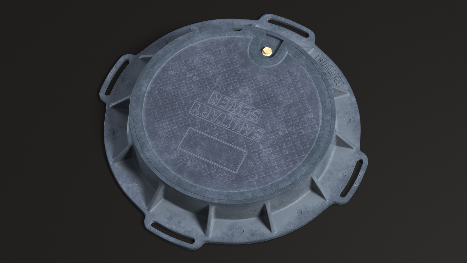 Fiberglass Manhole Black 3D model