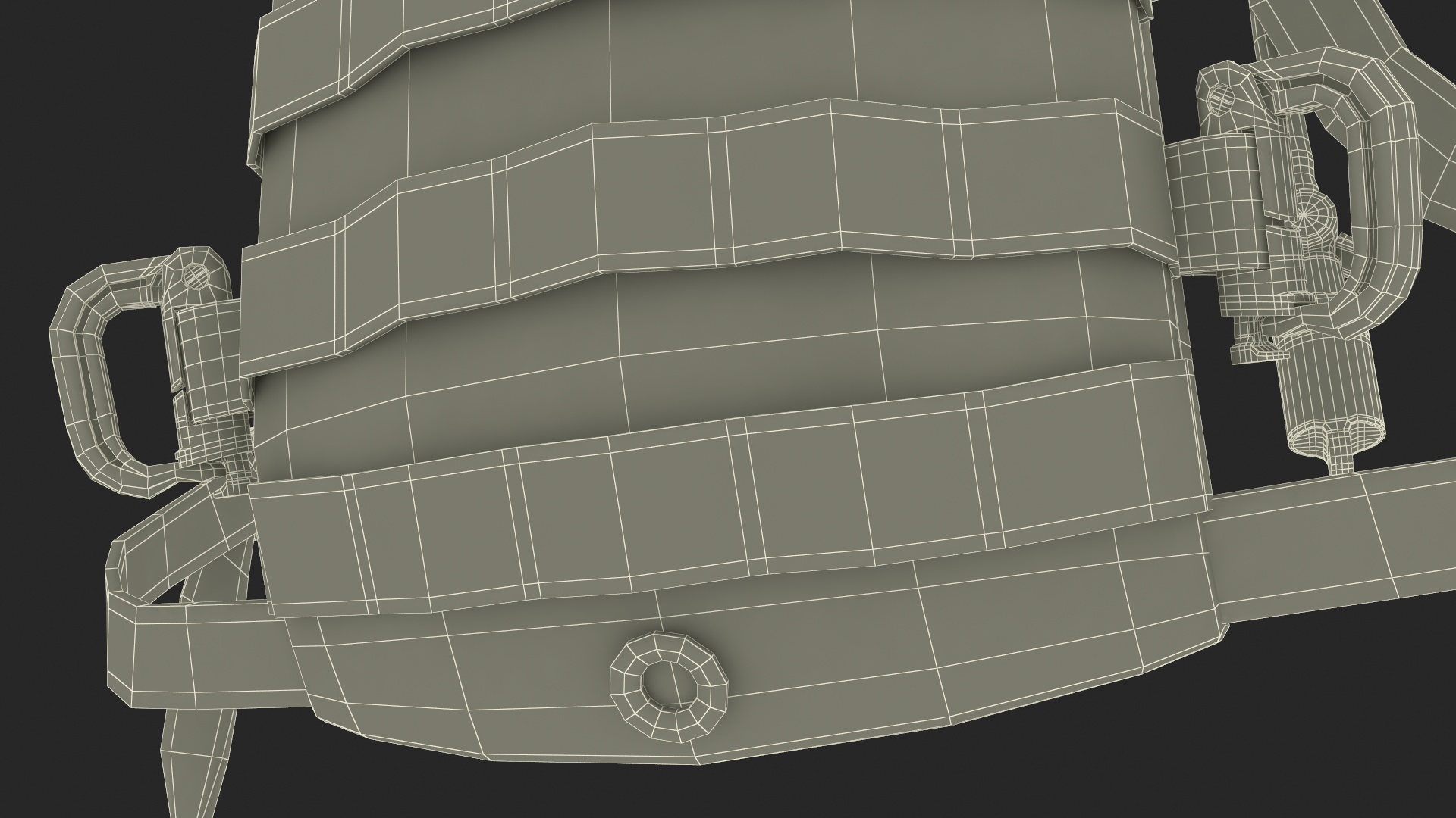 Military Hydration Backpack Carrier Worn Position 3D model