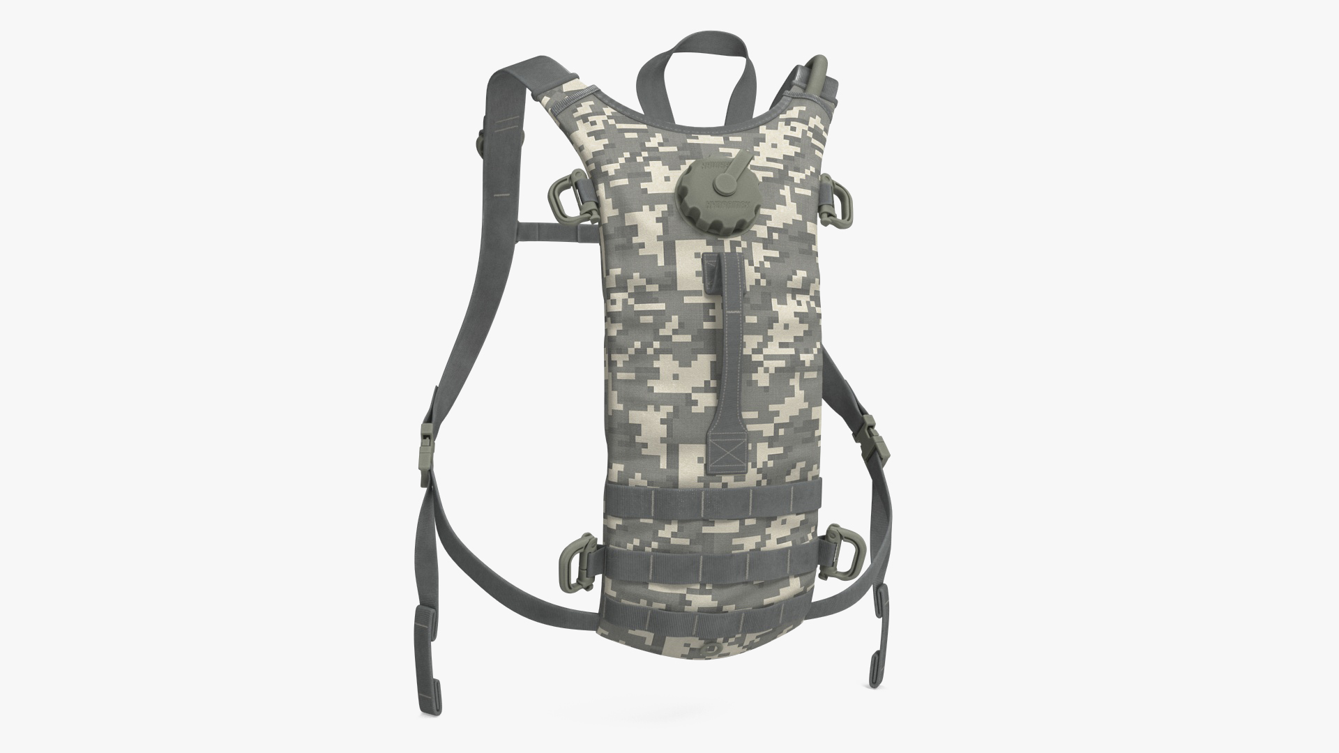 Military Hydration Backpack Carrier Worn Position 3D model