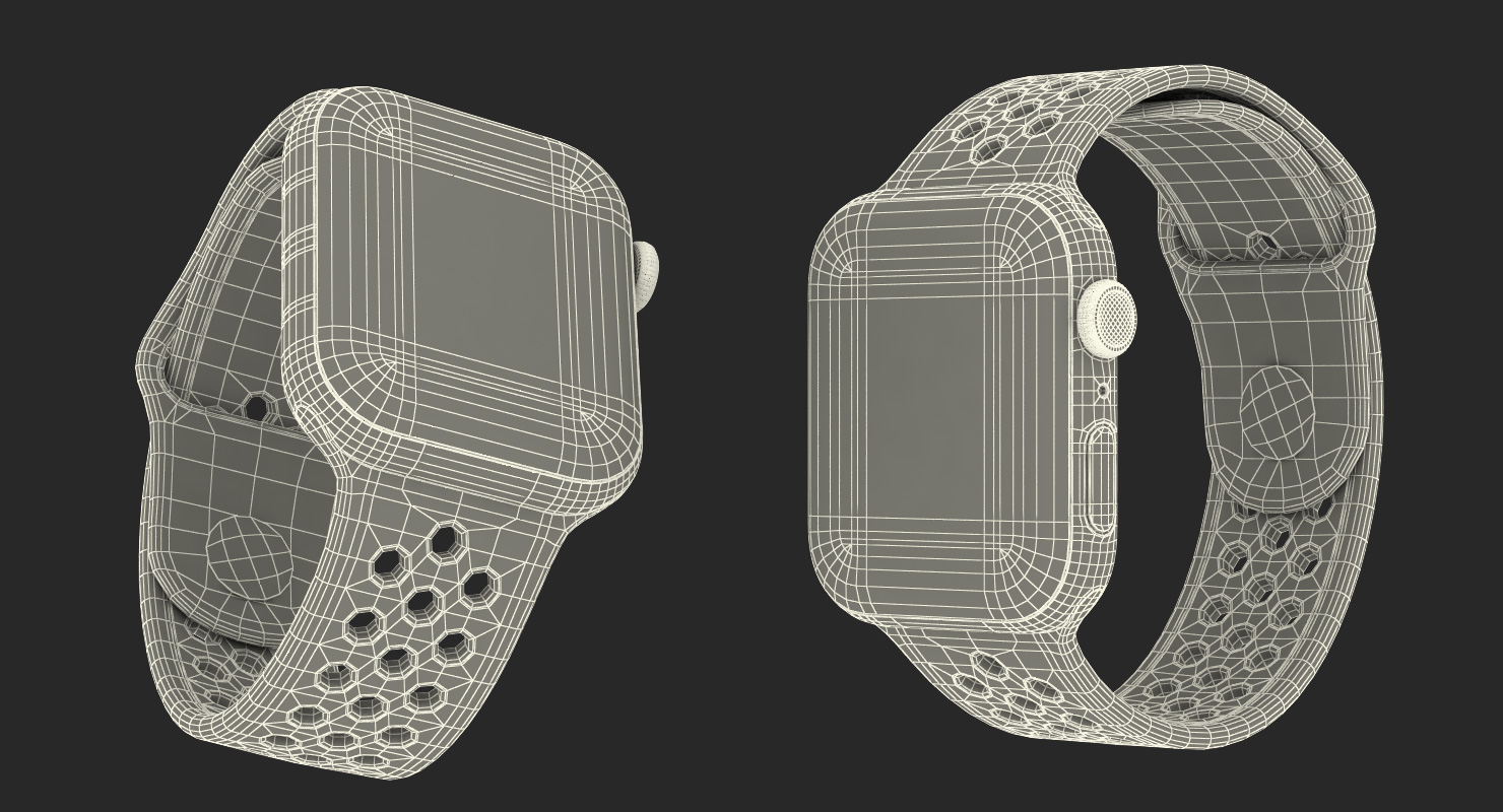 3D Apple Watch Series 4 Nike Black