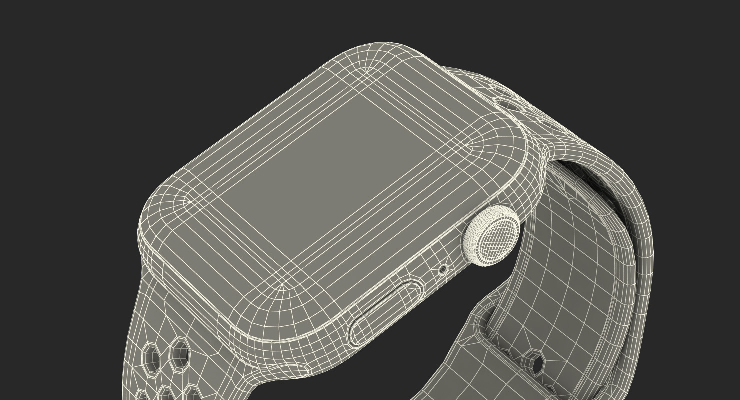 3D Apple Watch Series 4 Nike Black