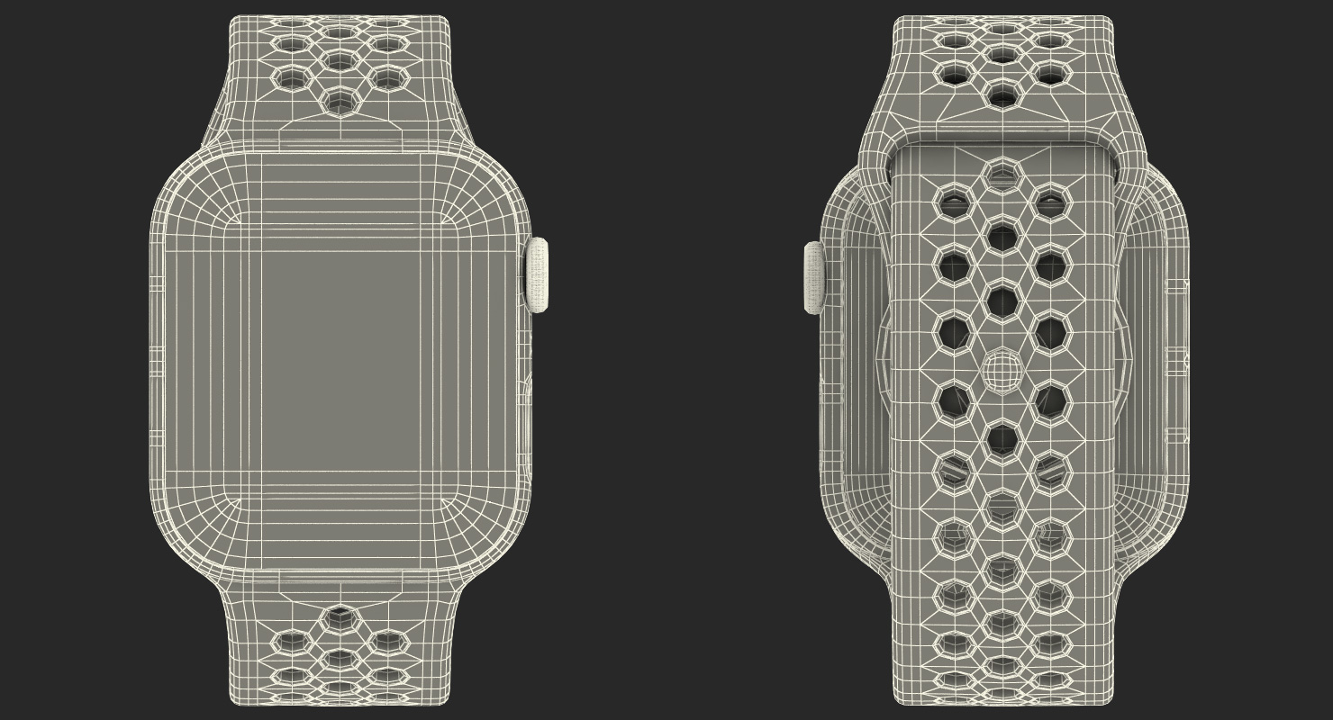 3D Apple Watch Series 4 Nike Black