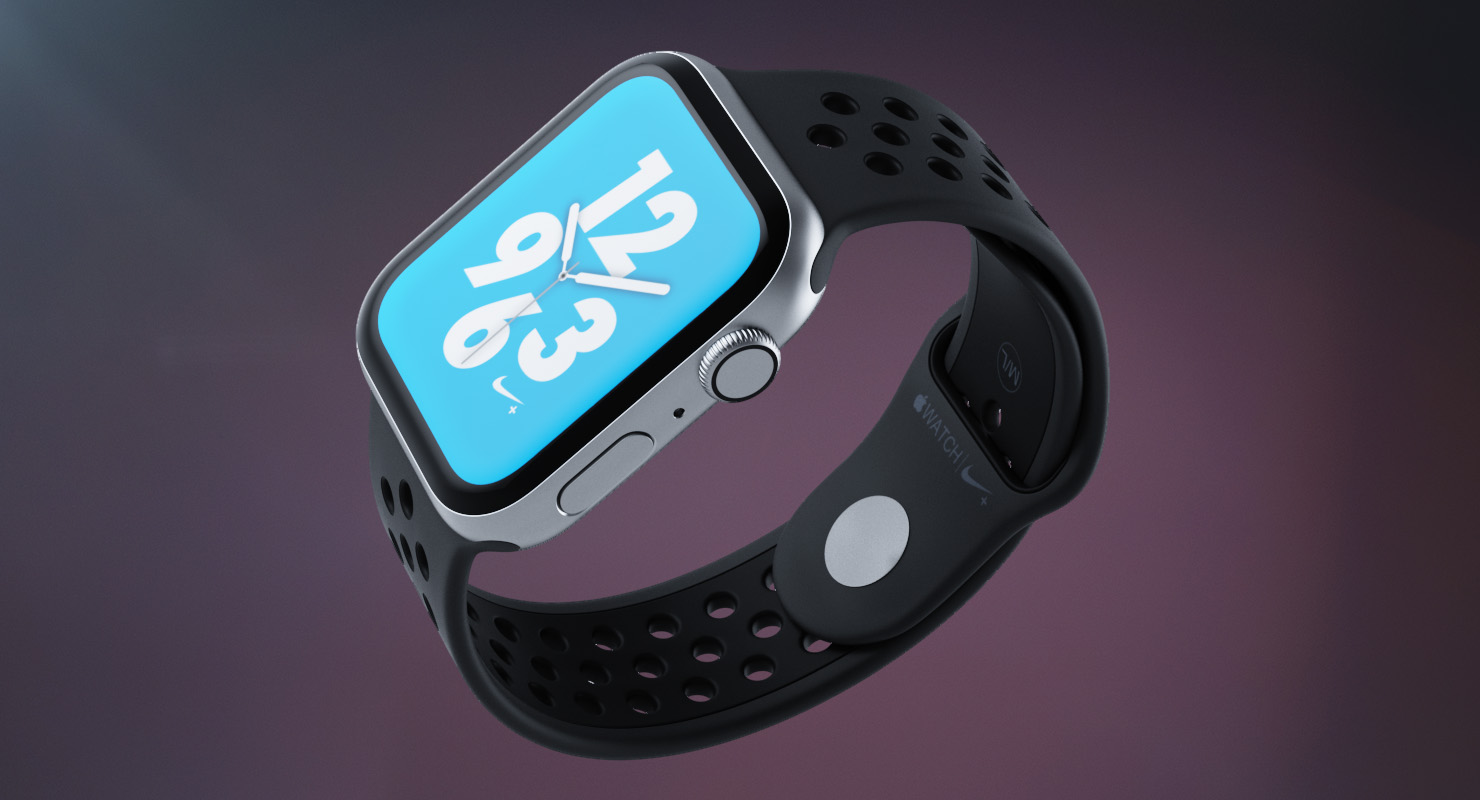 3D Apple Watch Series 4 Nike Black