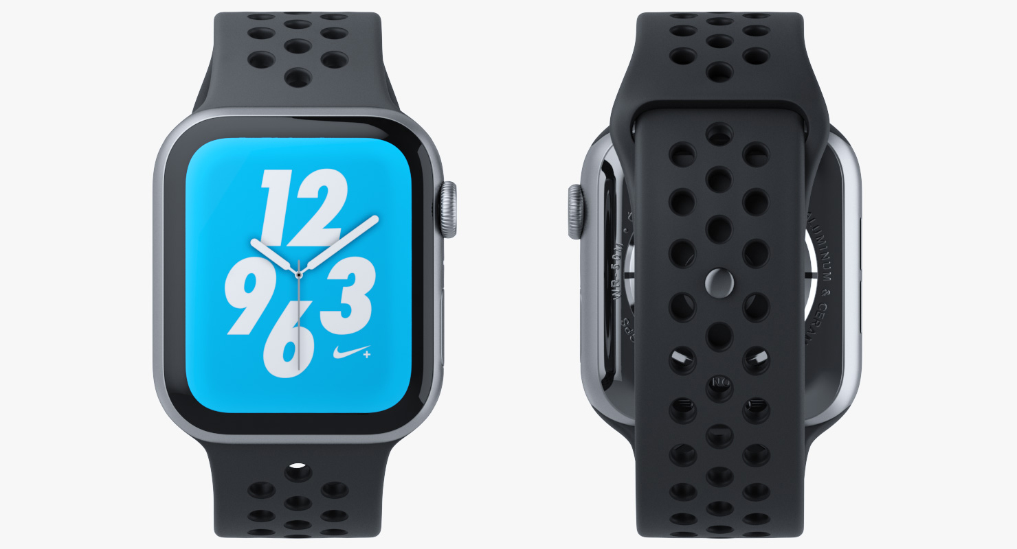 3D Apple Watch Series 4 Nike Black