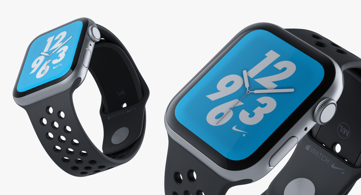3D Apple Watch Series 4 Nike Black