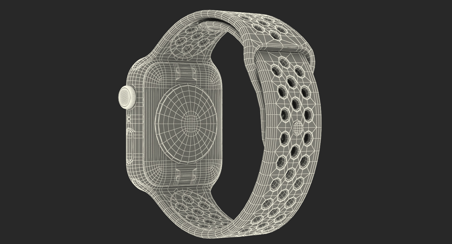 3D Apple Watch Series 4 Nike Black
