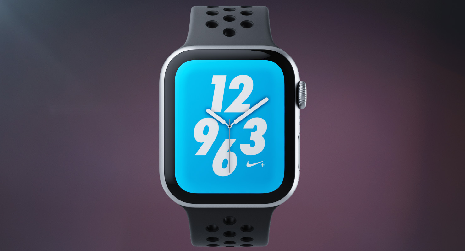 3D Apple Watch Series 4 Nike Black