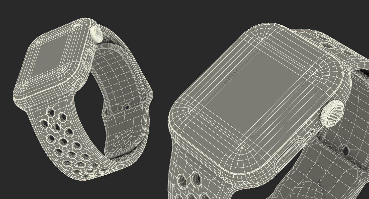3D Apple Watch Series 4 Nike Black
