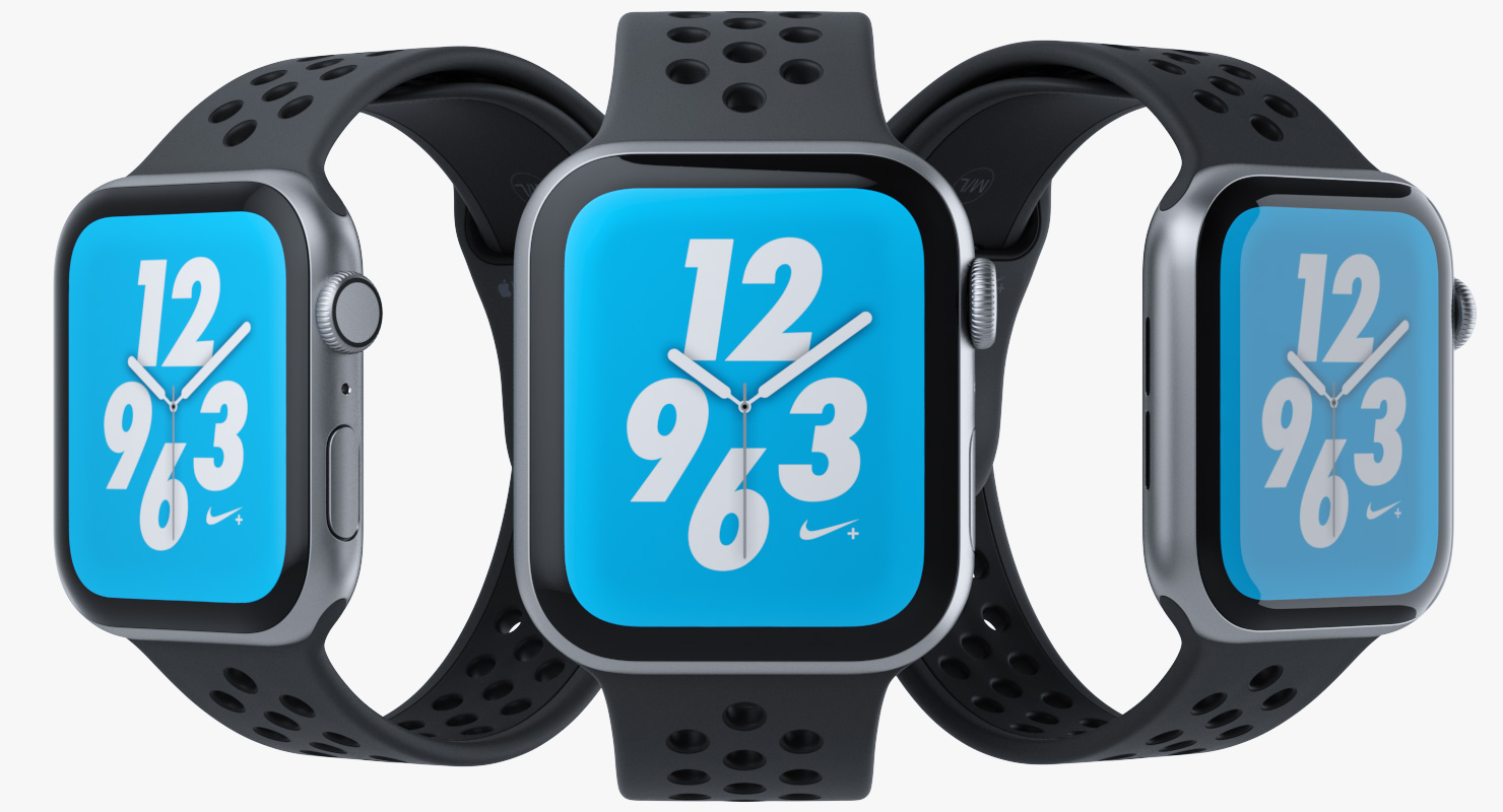 3D Apple Watch Series 4 Nike Black