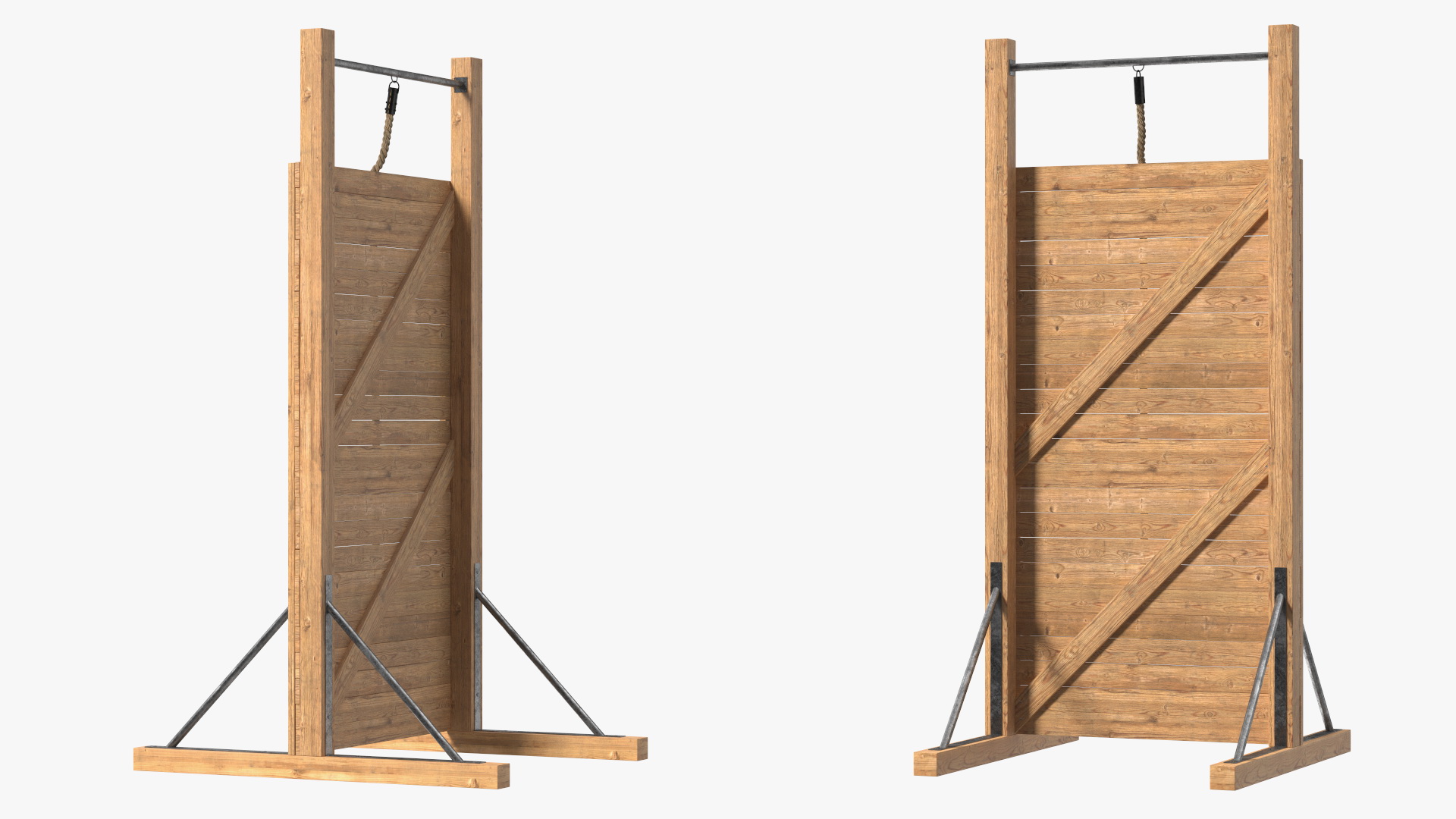Obstacle Course Wall with Rope Old 3D model
