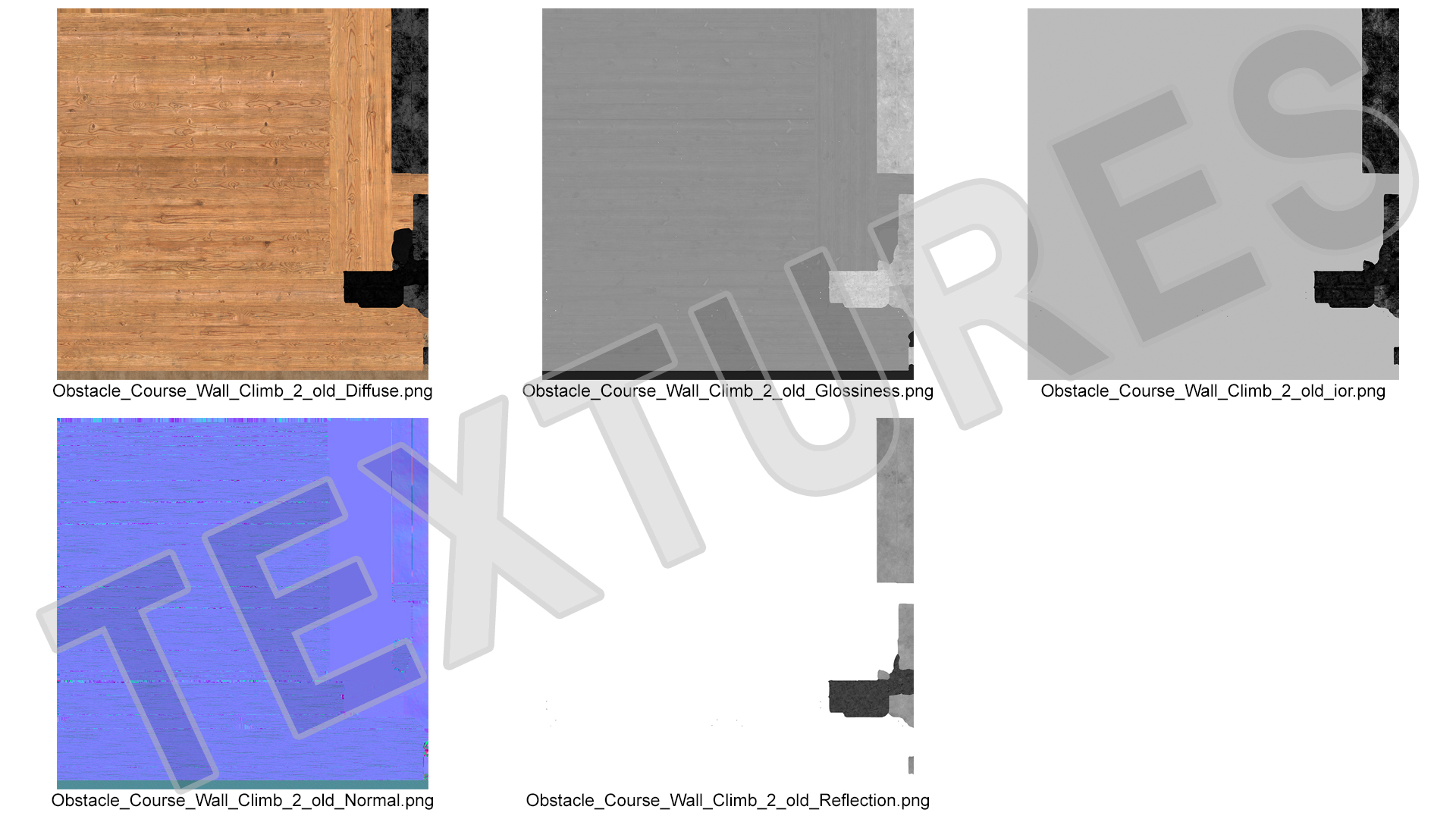 Obstacle Course Wall with Rope Old 3D model