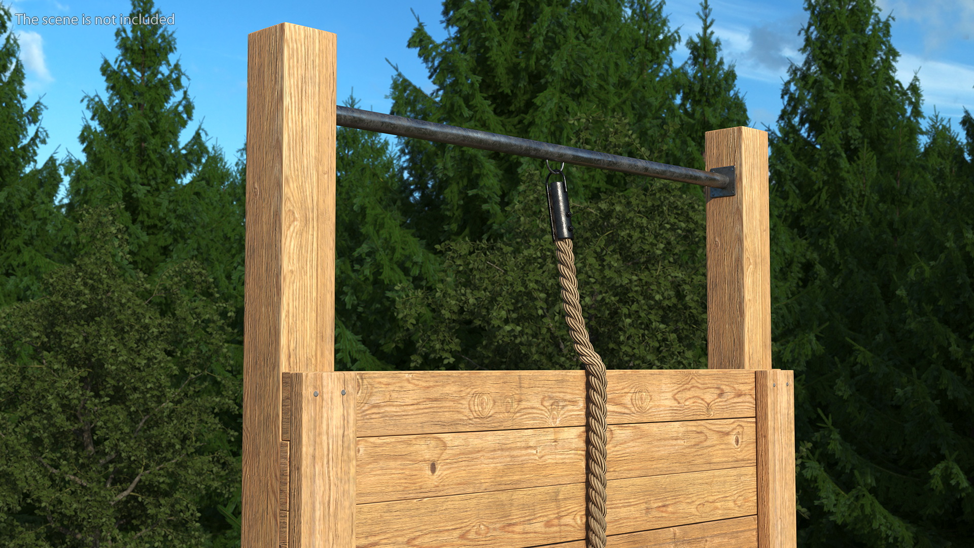 Obstacle Course Wall with Rope Old 3D model