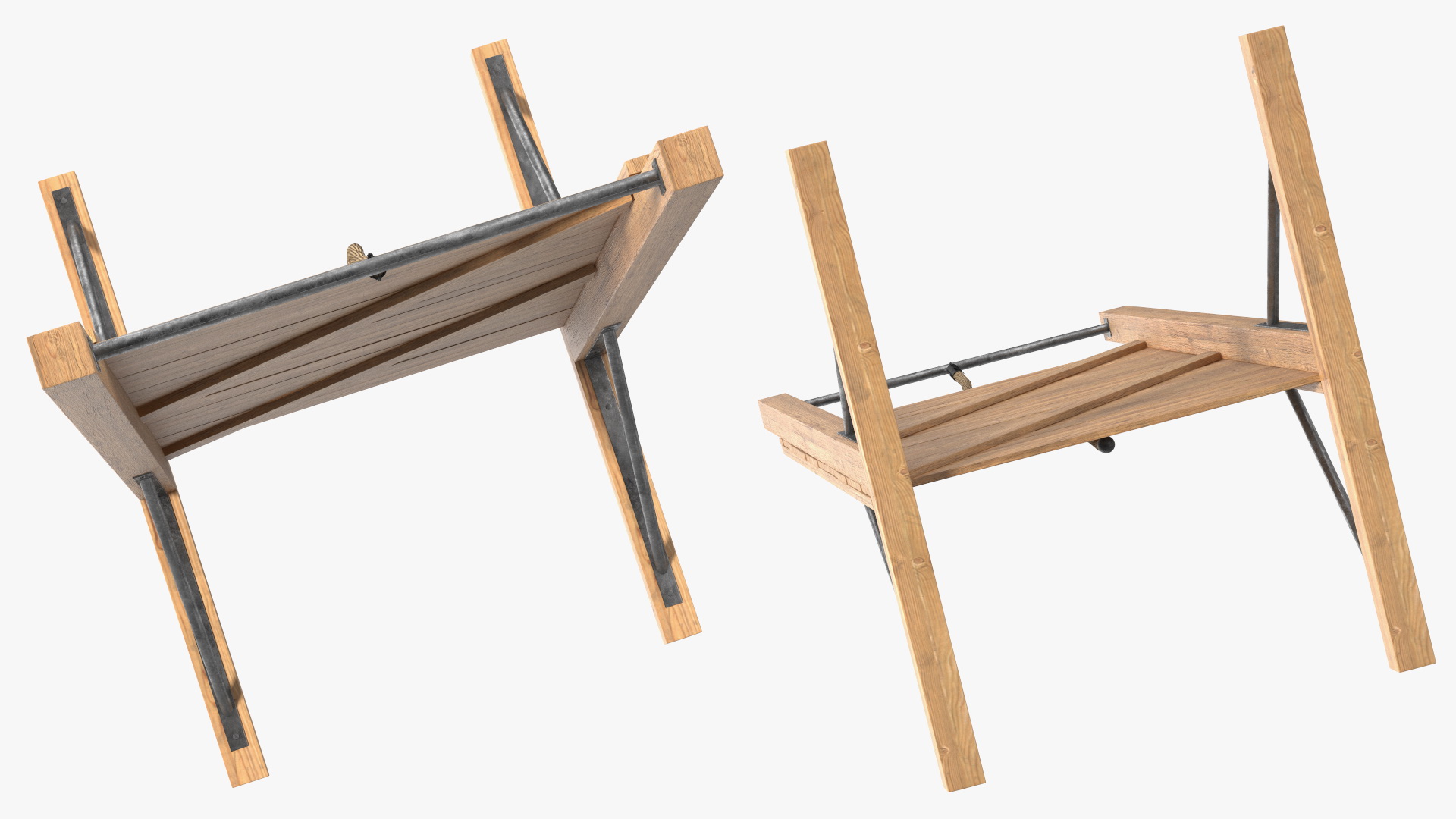 Obstacle Course Wall with Rope Old 3D model