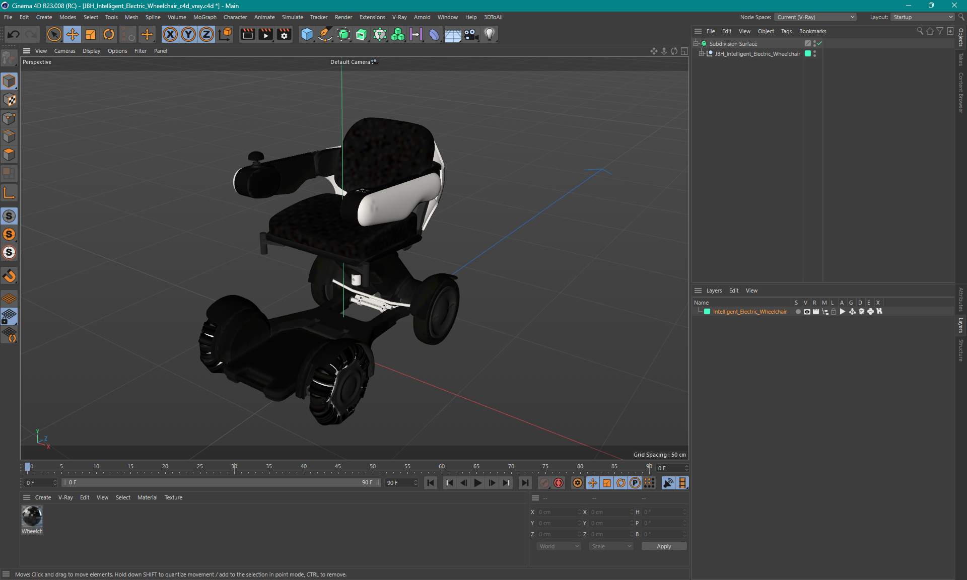 3D model JBH Intelligent Electric Wheelchair