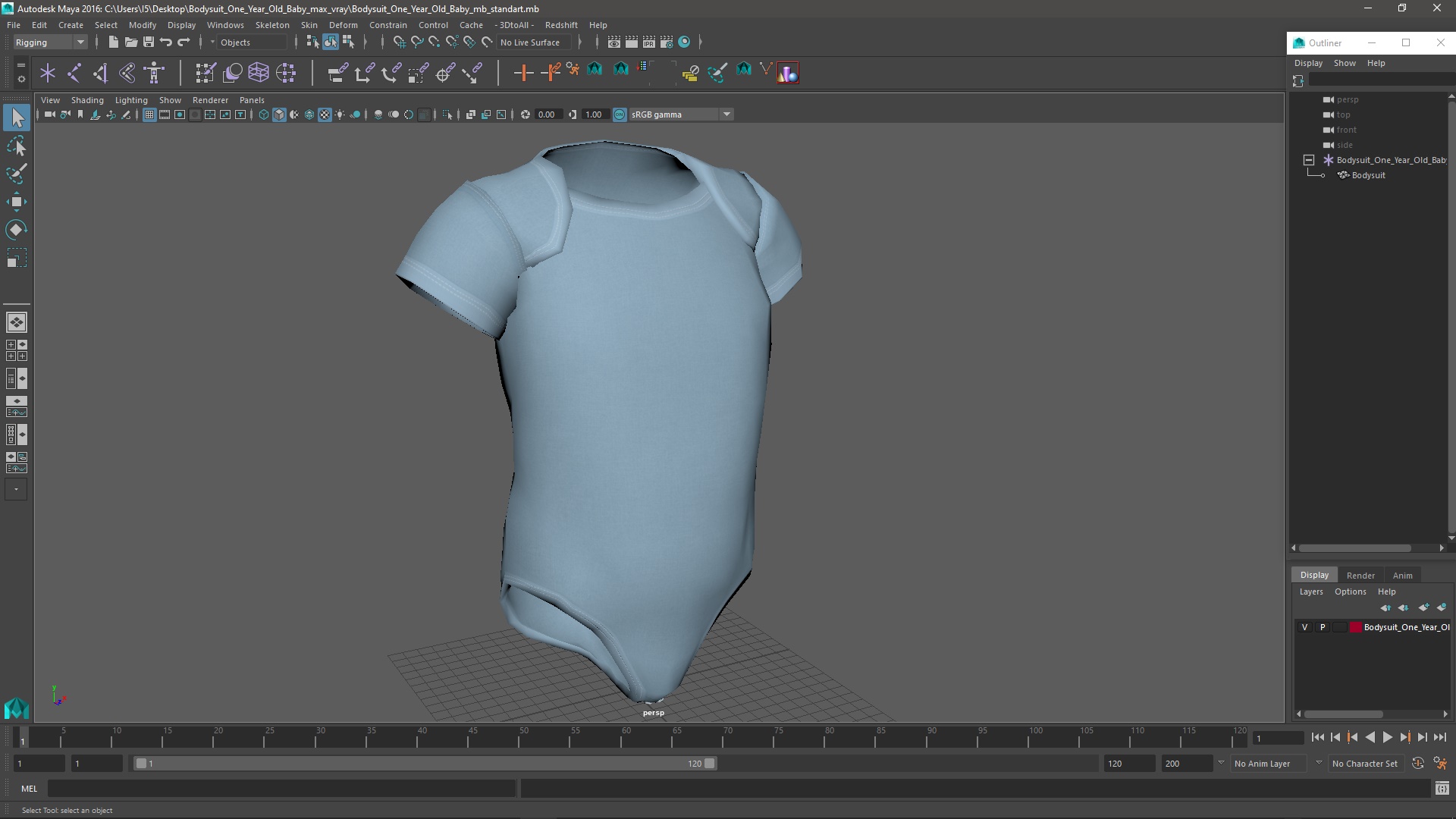 3D Bodysuit One Year Old Baby