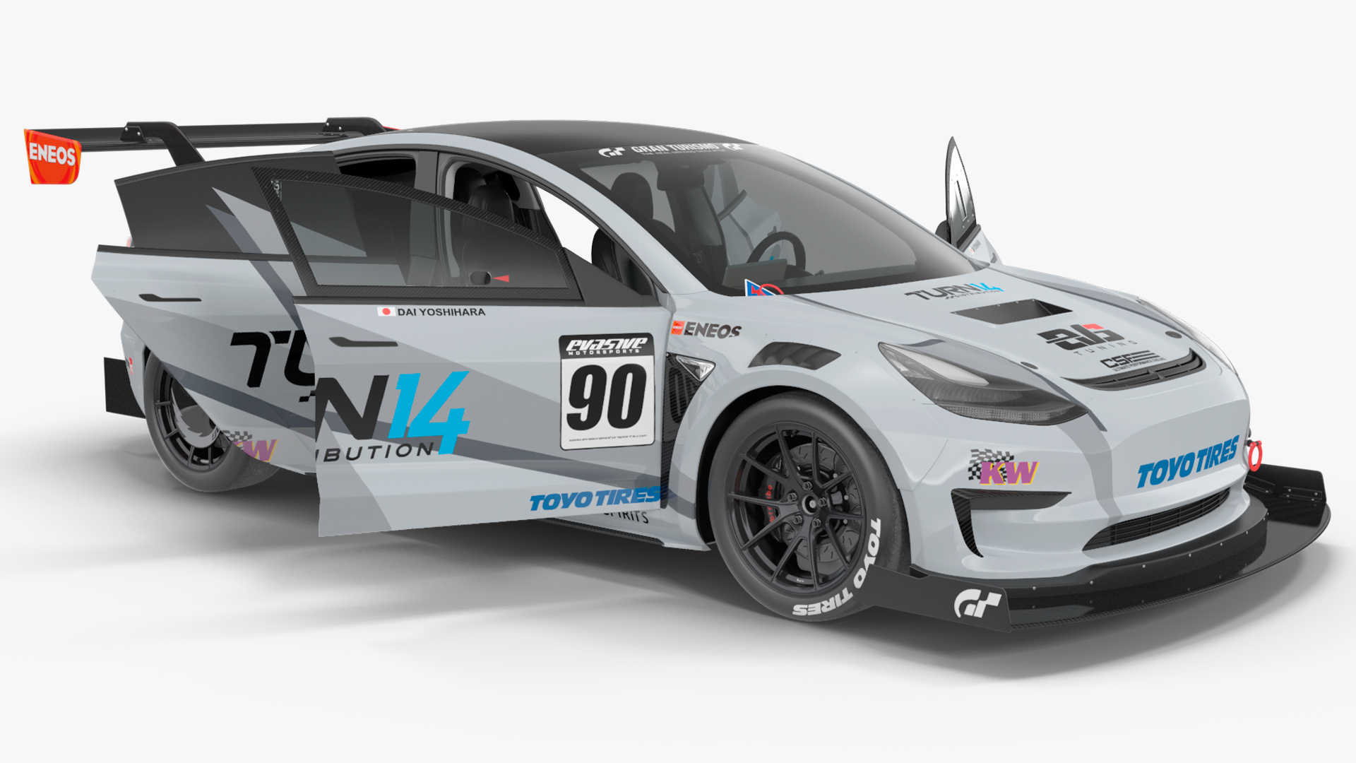Tesla Model 3 Racing Car 3D model