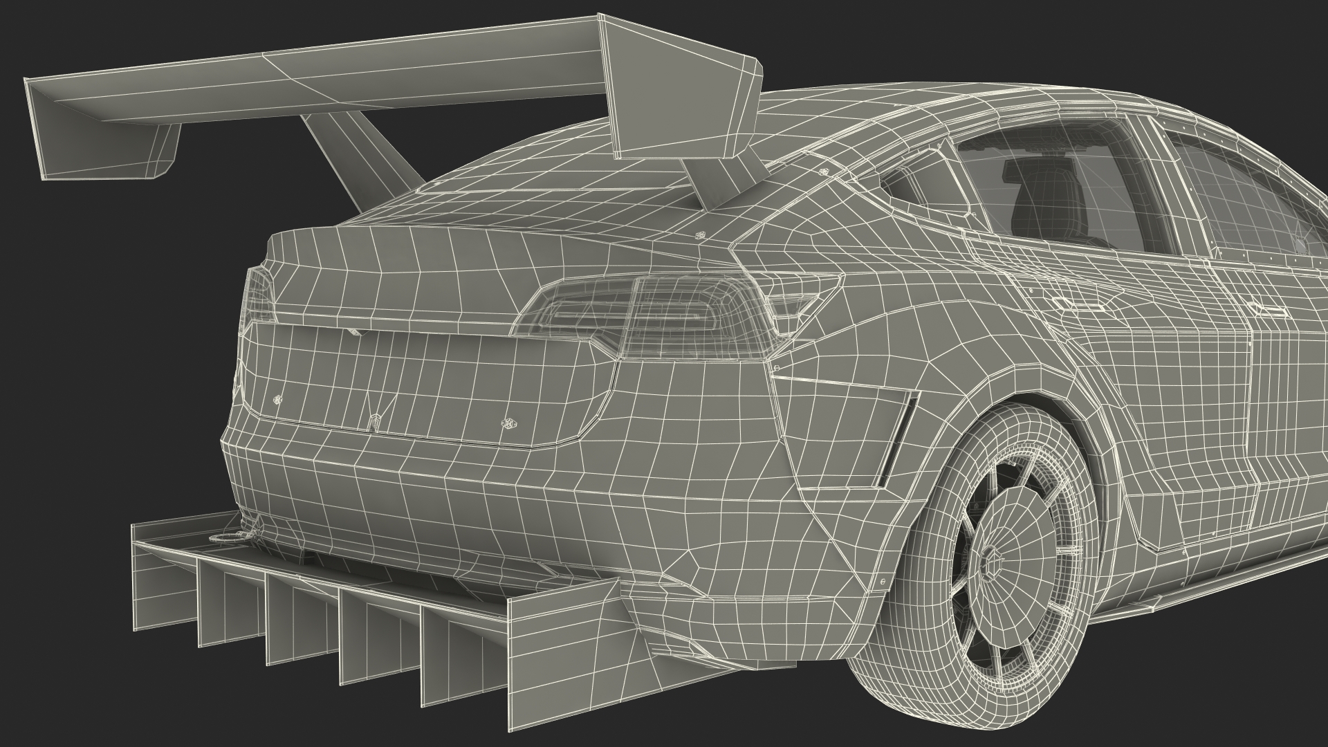 Tesla Model 3 Racing Car 3D model