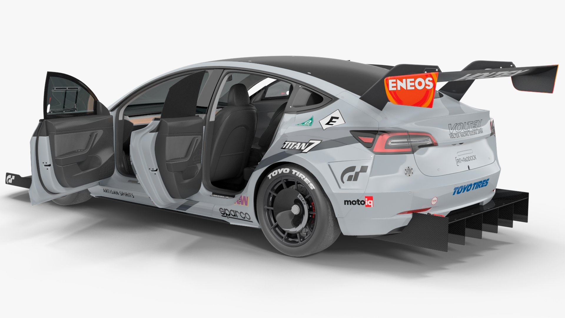 Tesla Model 3 Racing Car 3D model