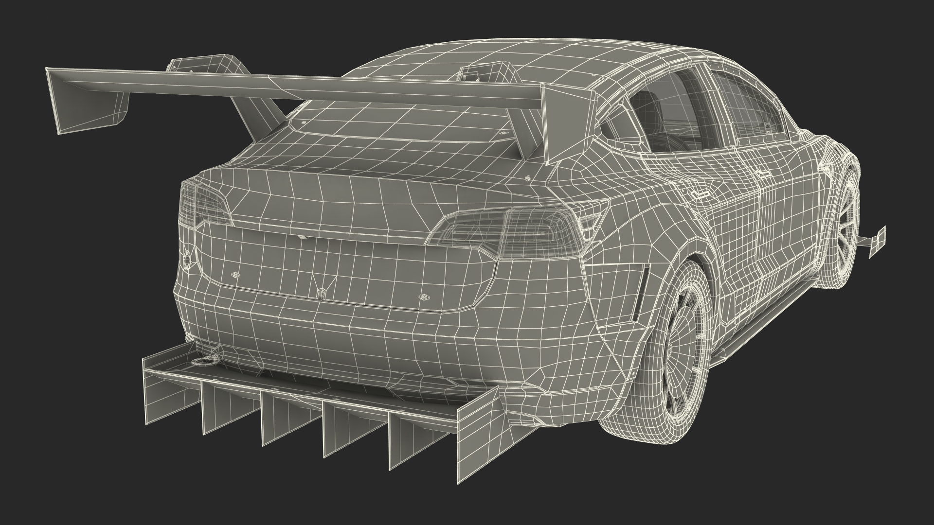 Tesla Model 3 Racing Car 3D model