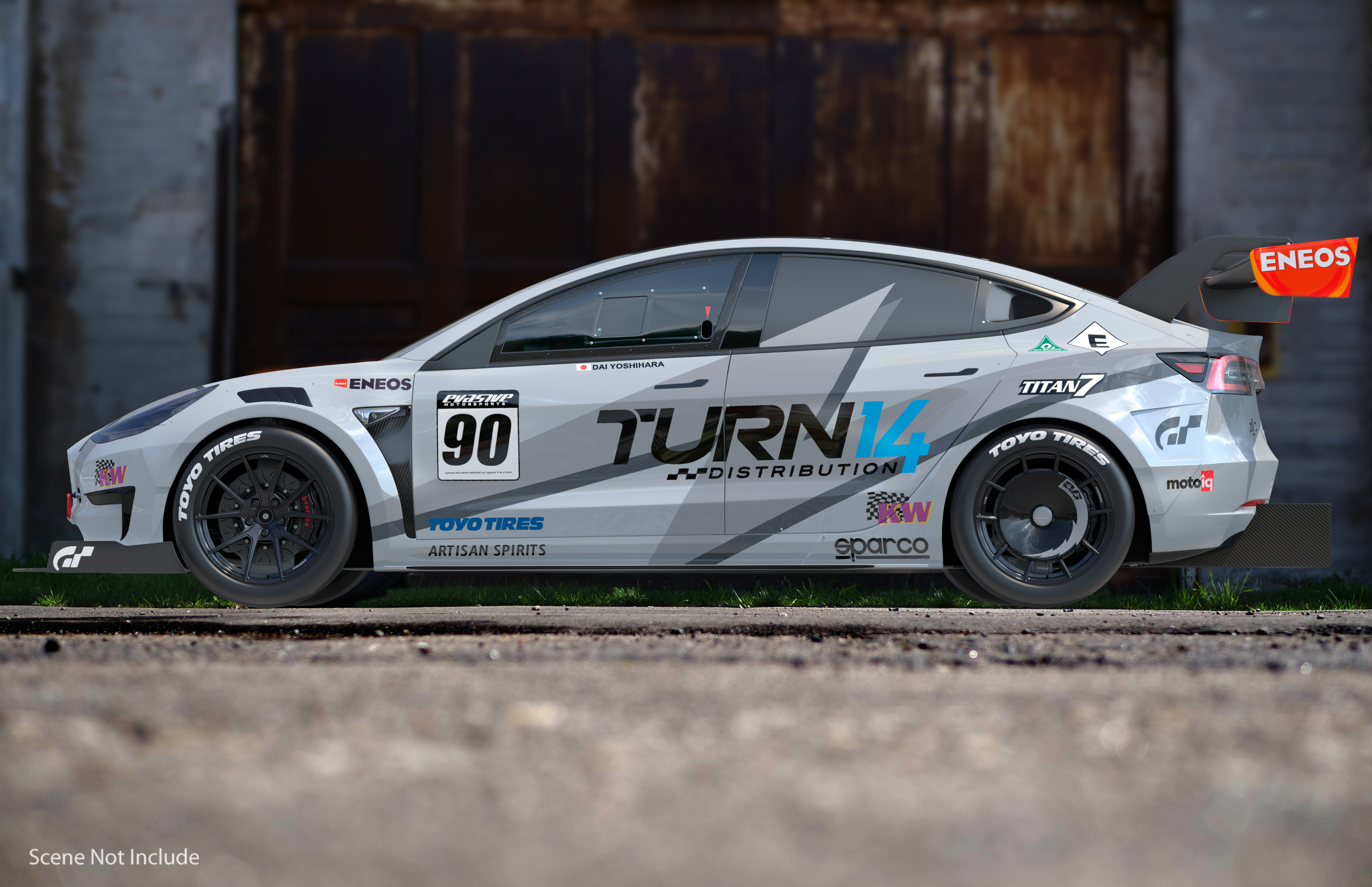 Tesla Model 3 Racing Car 3D model