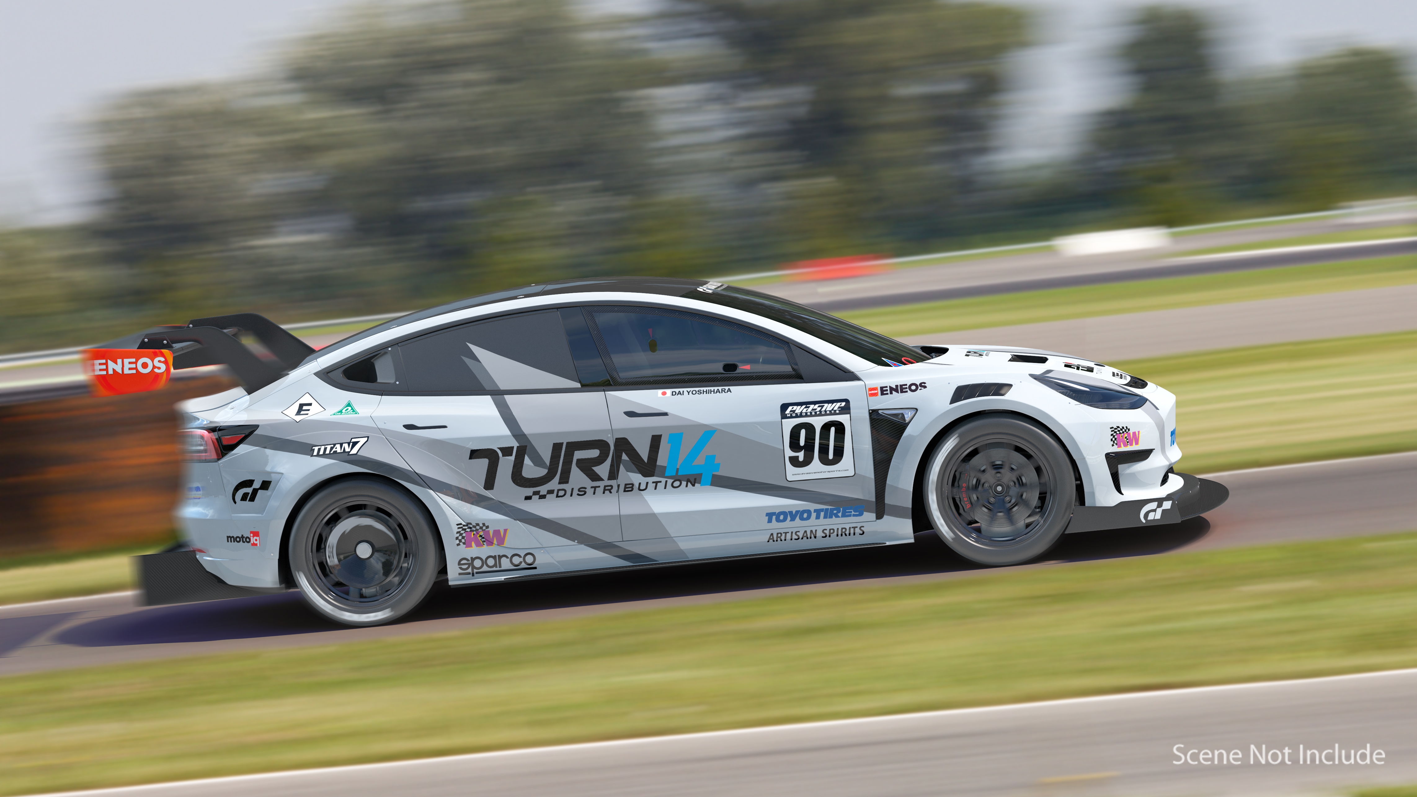 Tesla Model 3 Racing Car 3D model