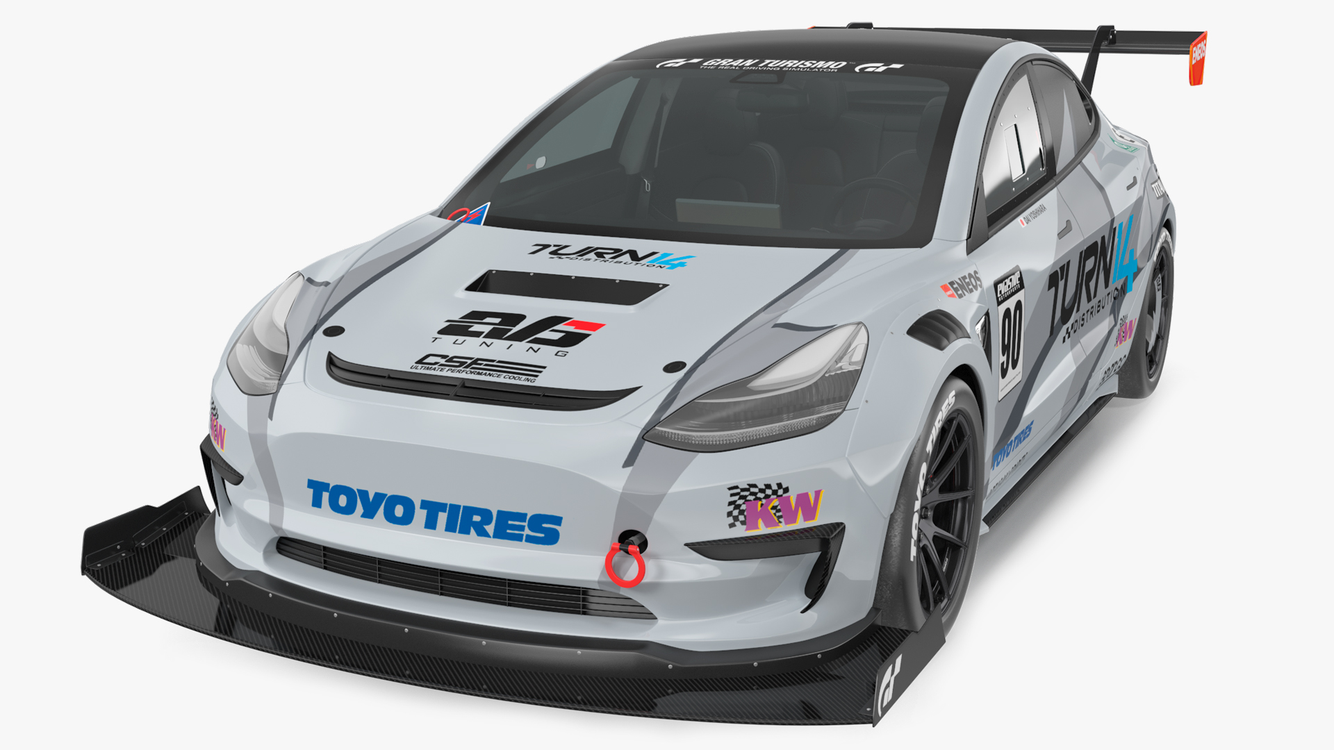 Tesla Model 3 Racing Car 3D model