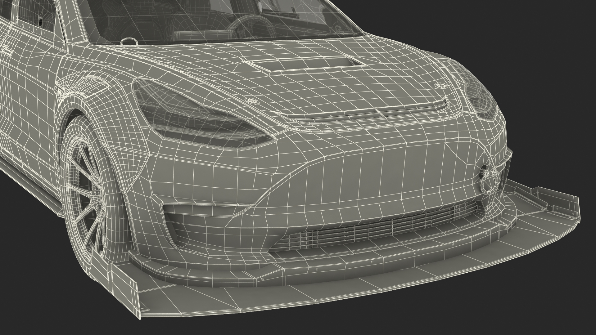 Tesla Model 3 Racing Car 3D model