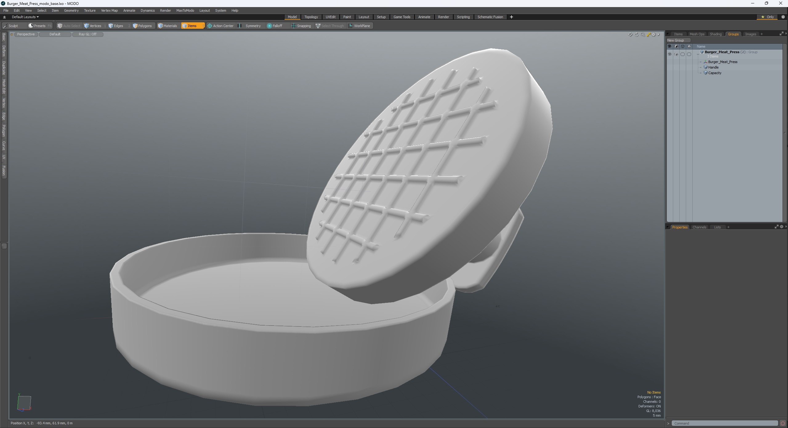 Burger Meat Press 3D