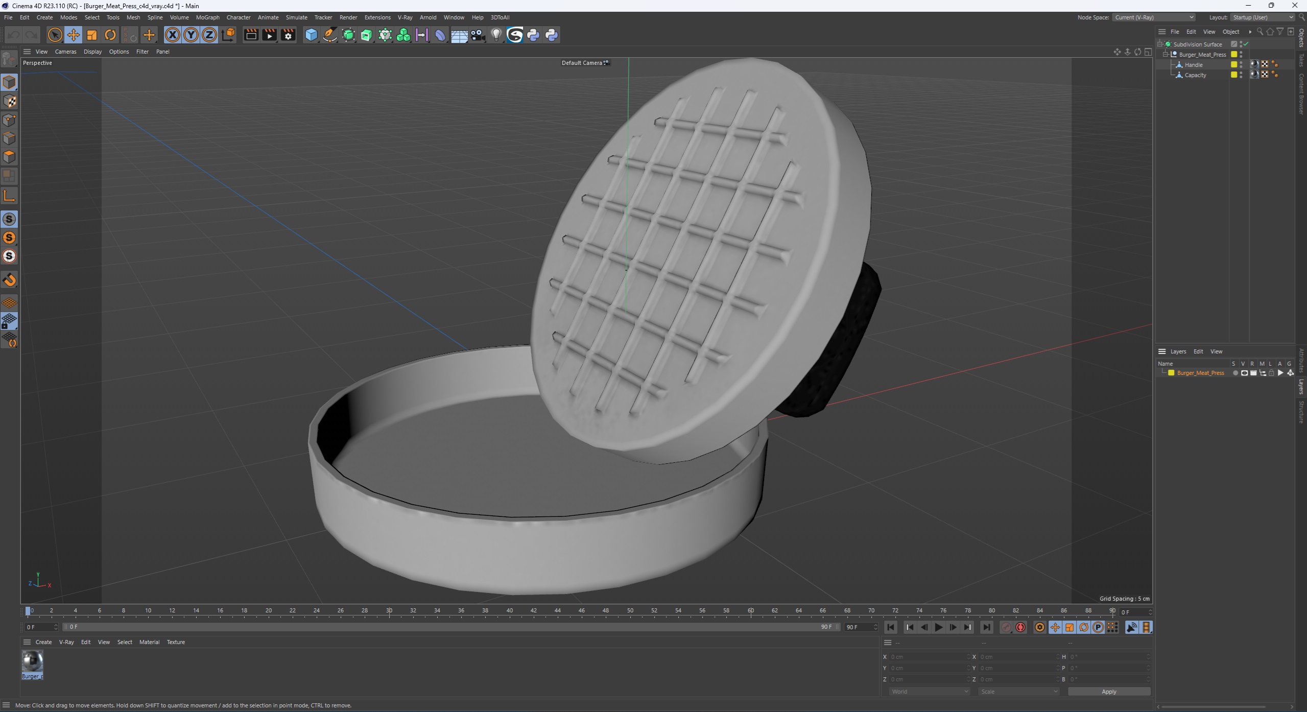 Burger Meat Press 3D