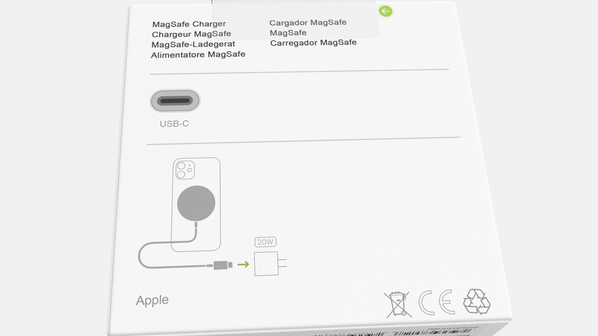 3D Apple MagSafe Charger Packaging