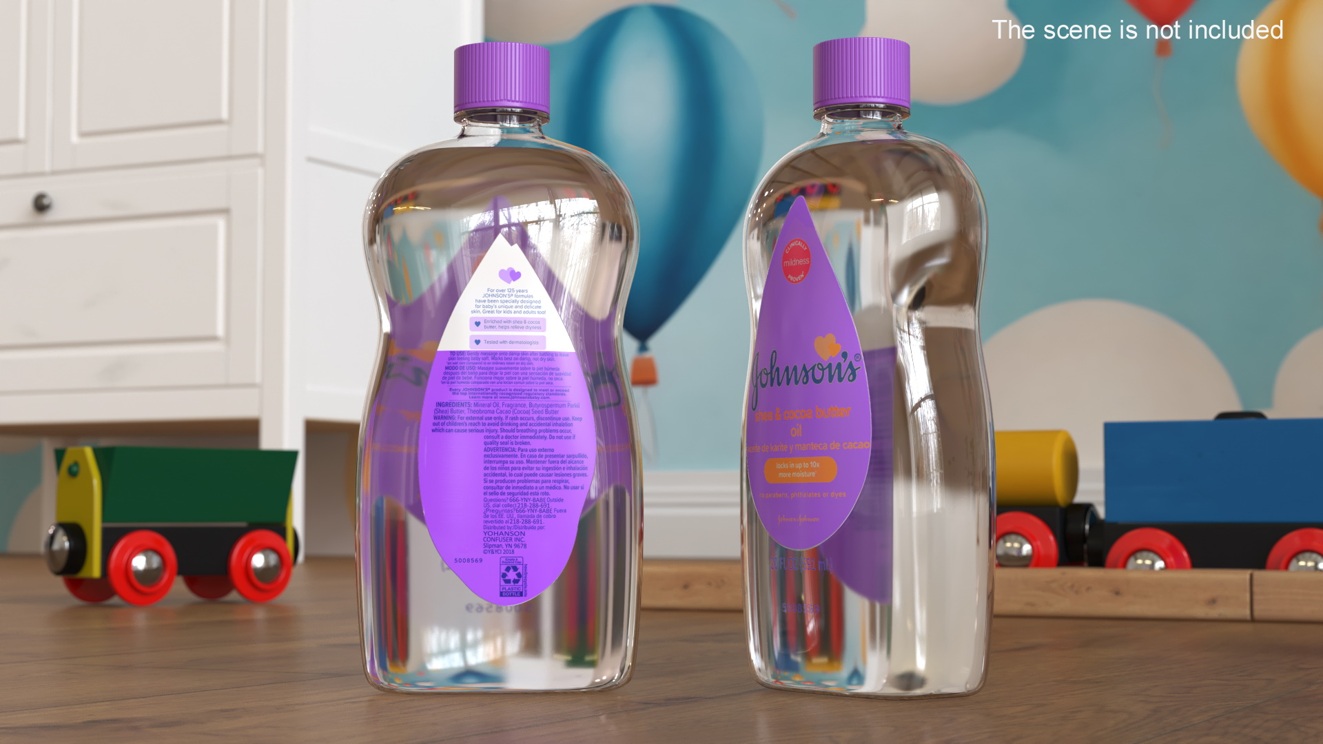 3D Johnsons Oil Bottle Purple