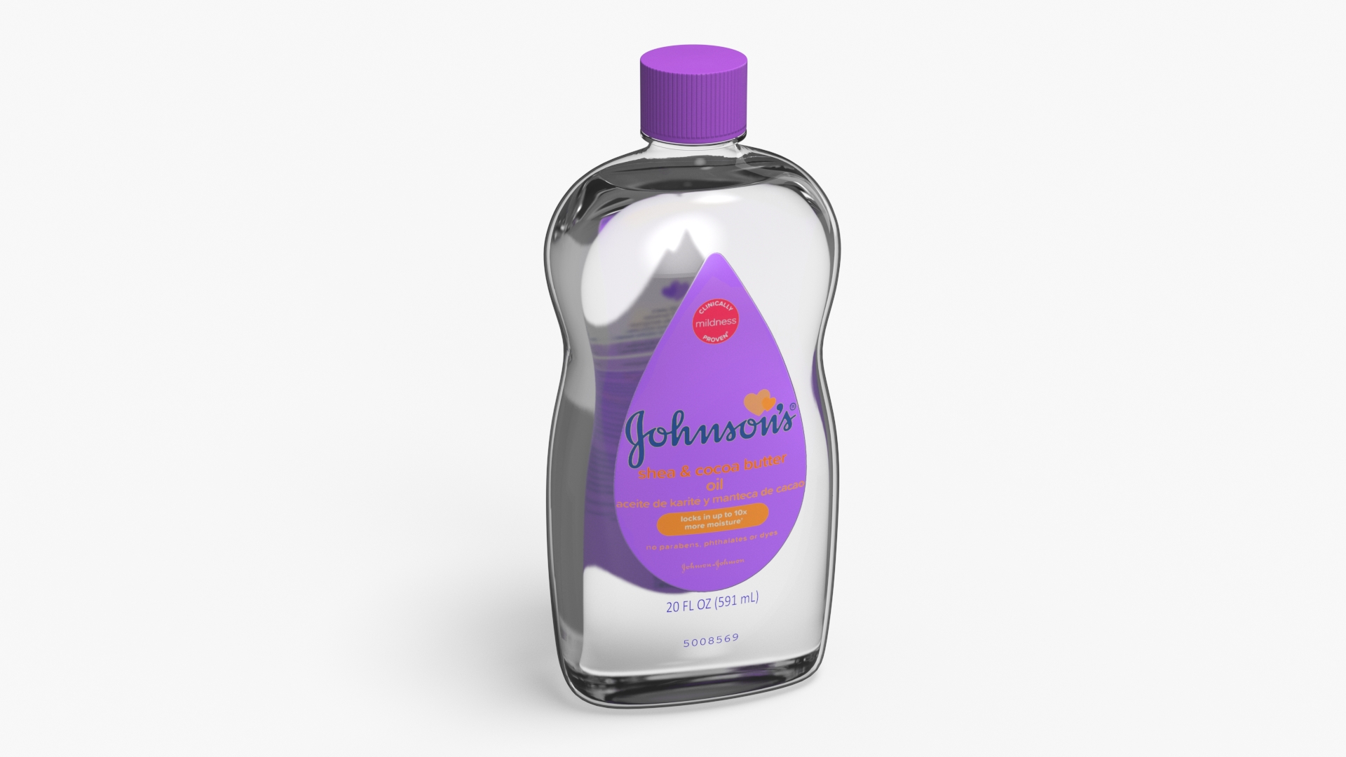 3D Johnsons Oil Bottle Purple