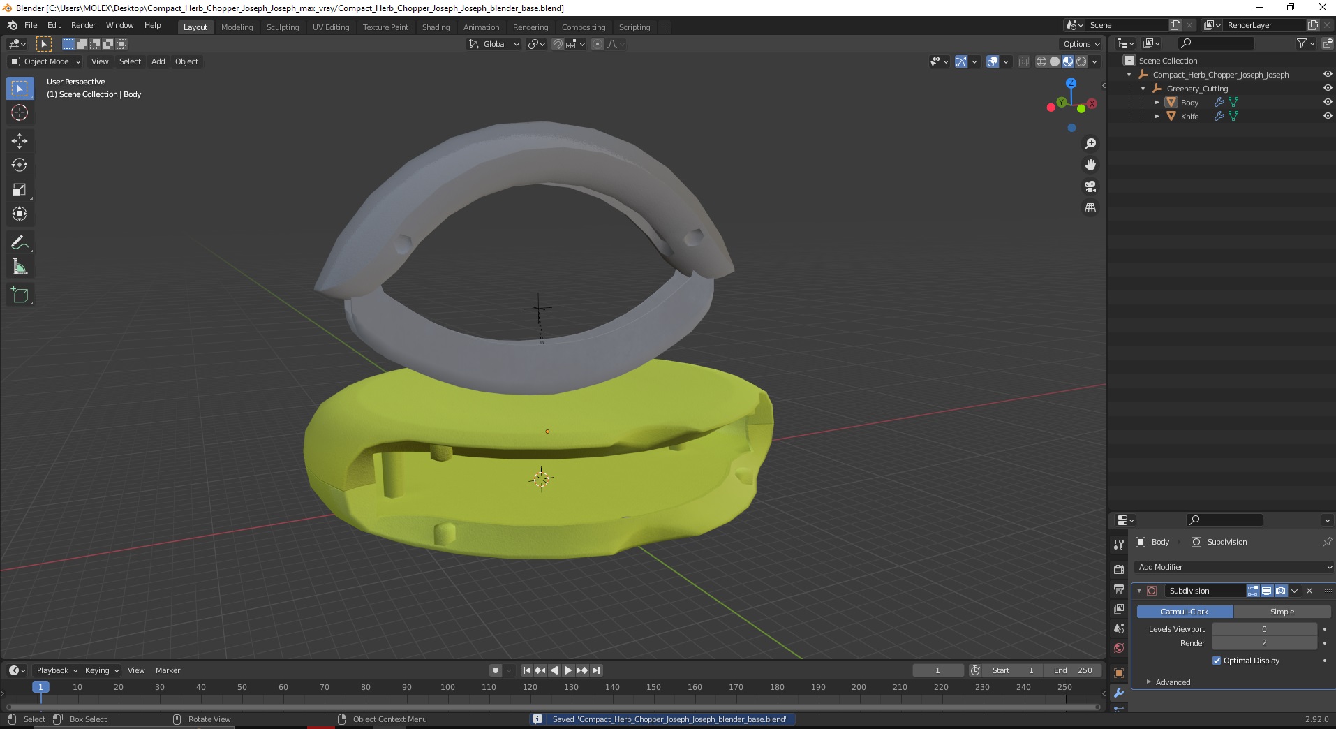 Compact Herb Chopper Joseph Joseph 3D model